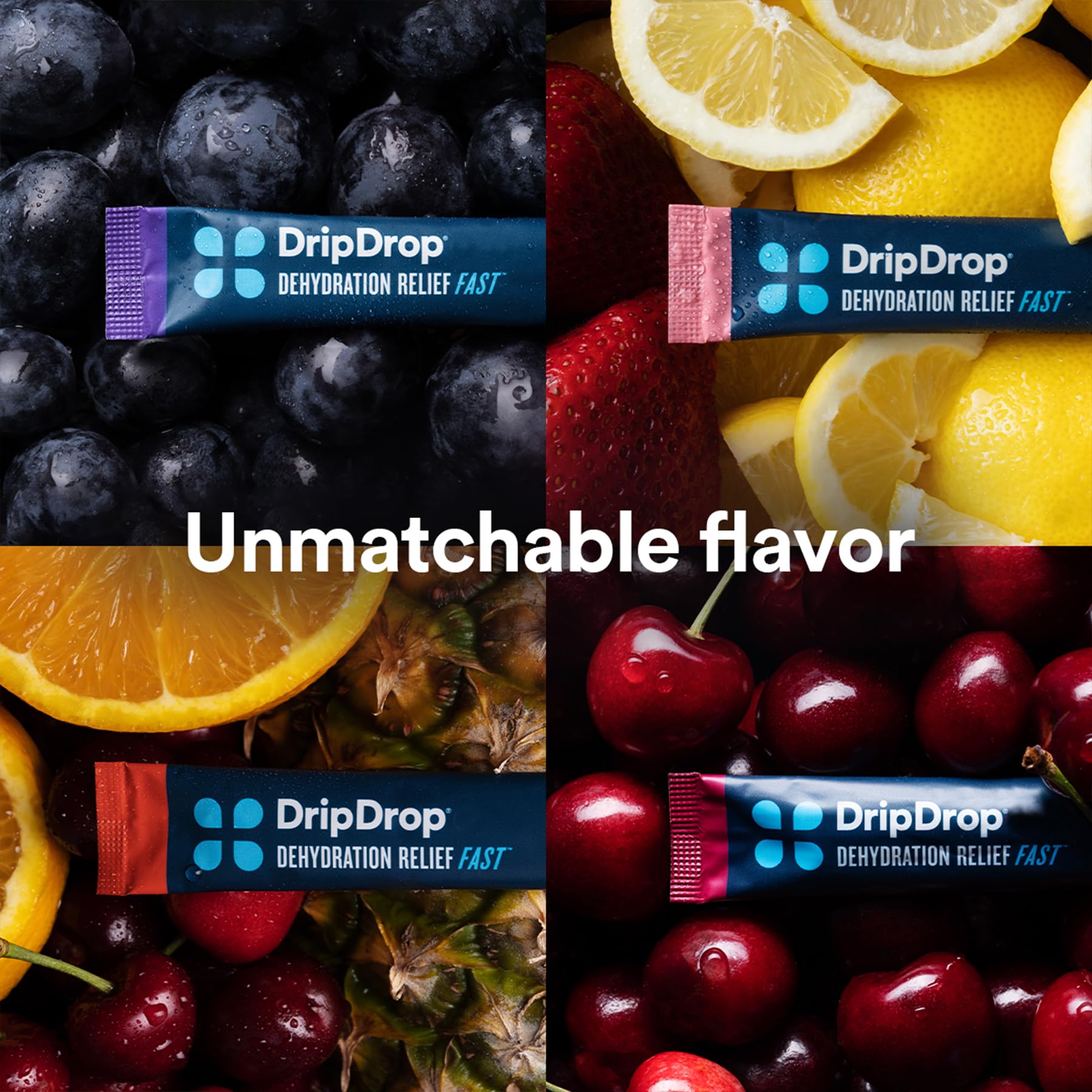 DripDrop Hydration - Electrolyte Powder Packets - Grape, Fruit Punch, Strawberry Lemonade DripDrop buy supplements canada