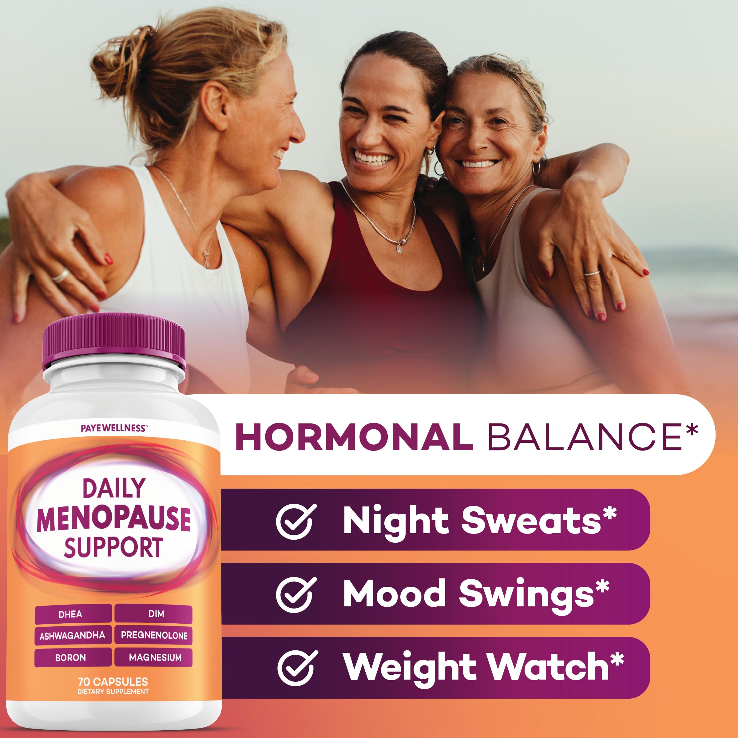 Menopause and Perimenopause Supplement for Women 10-1 Relief Formula for Hot Flashes, Night Sweats, Mood, Energy & Hormone – DIM, Ashwagandha, Vitamin D, DHEA, Zinc, Magnesium 2-Pack, 140 Capsules PAYÉ buy supplements canada