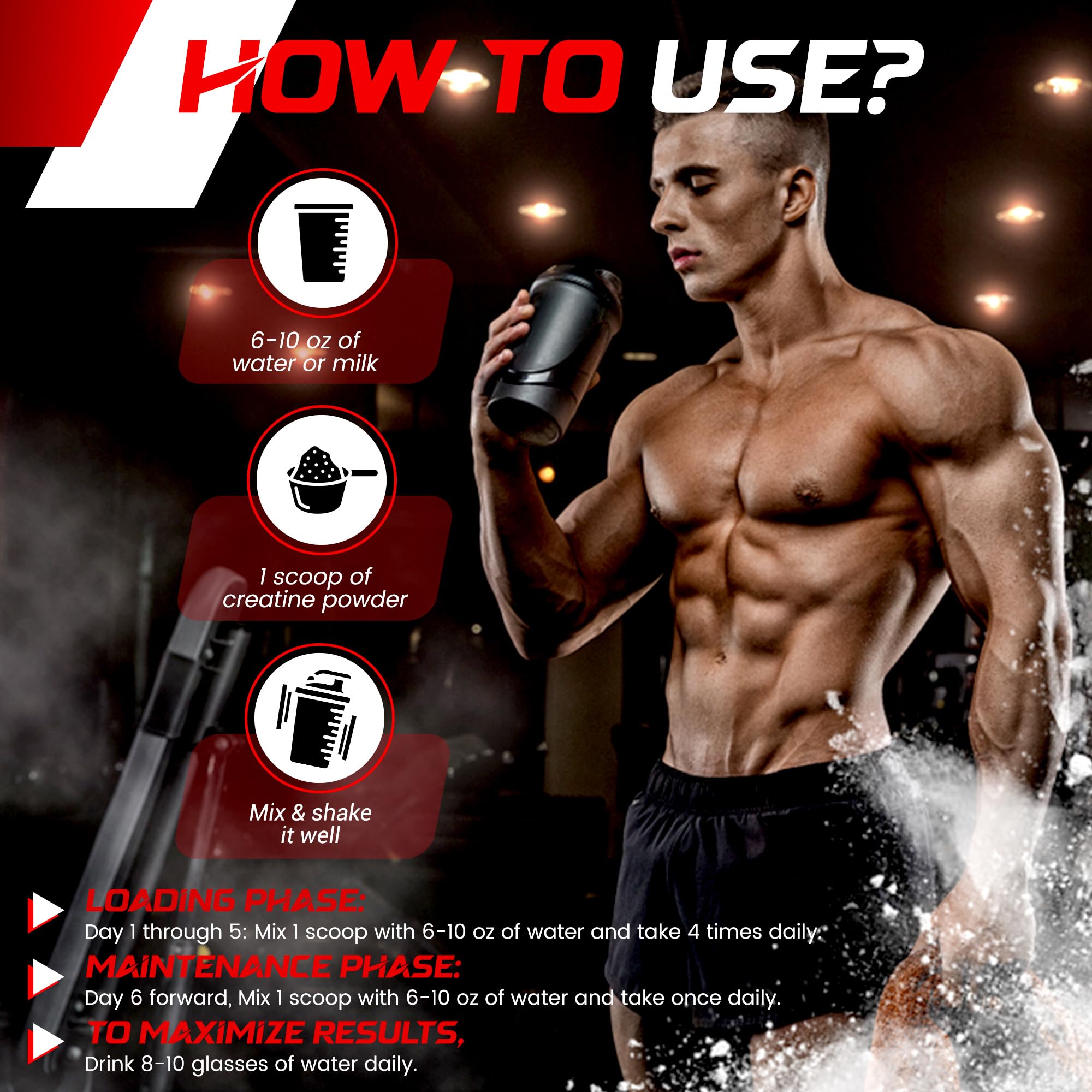 Creatine Monohydrate Powder - 5000mg Micronized for Muscle Growth, Enhanced WELLNESS LABSRX buy supplements canada