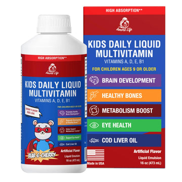 Amore Life Daily Liquid Multivitamin for Kids, High Absorption with Liquid Vitamin A, D, E, B1 and Cod Liver Oil for Kids Amore Life buy supplements canada