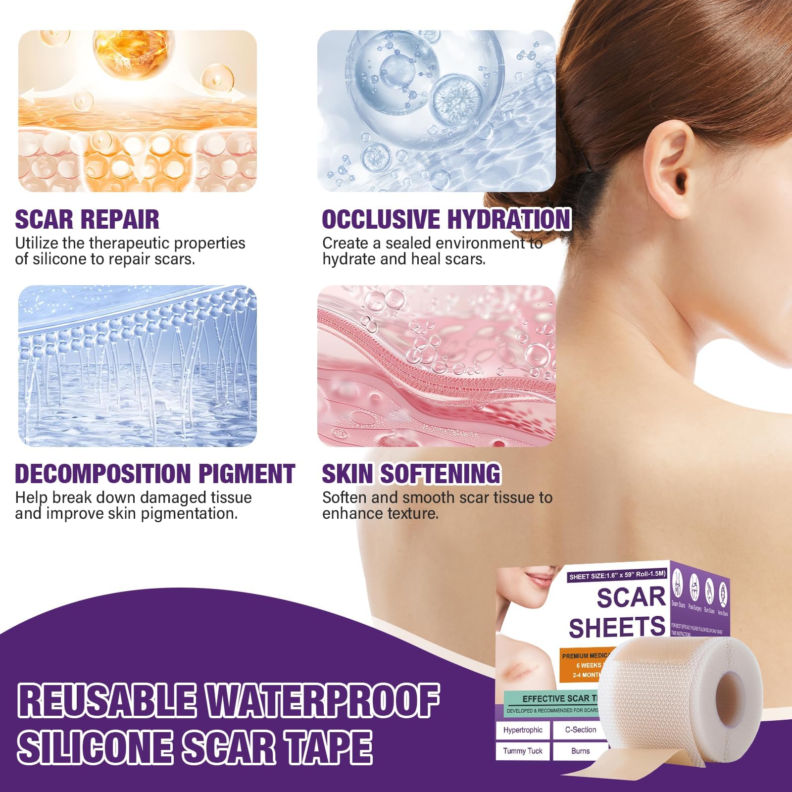 Silicone Scar Sheets,Silicone Scar Tape,Silicone Scar Removal Strips for Surgical,C-Section,Tummy Tuck,Keloid Scars Psecici buy supplements canada