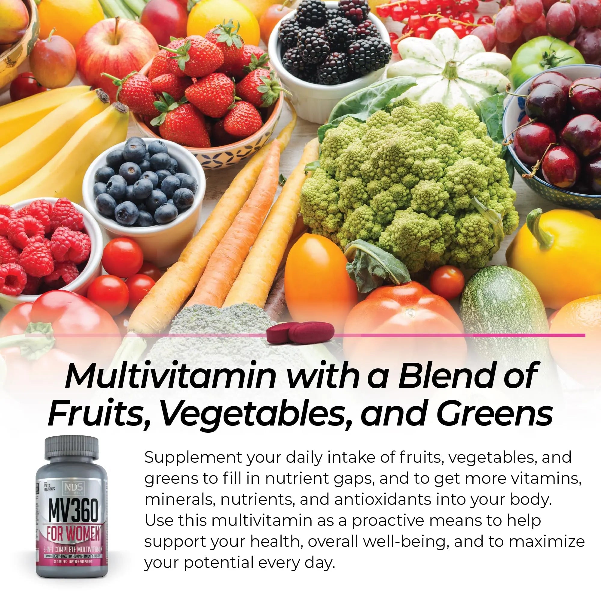 FitLife Brands Women's Nutrition MV360, 5-in-1 Complete Multivitamin with Essential Vitamins for Energy, Digestion, Toning, Immune Support FitLife Brands buy supplements canada