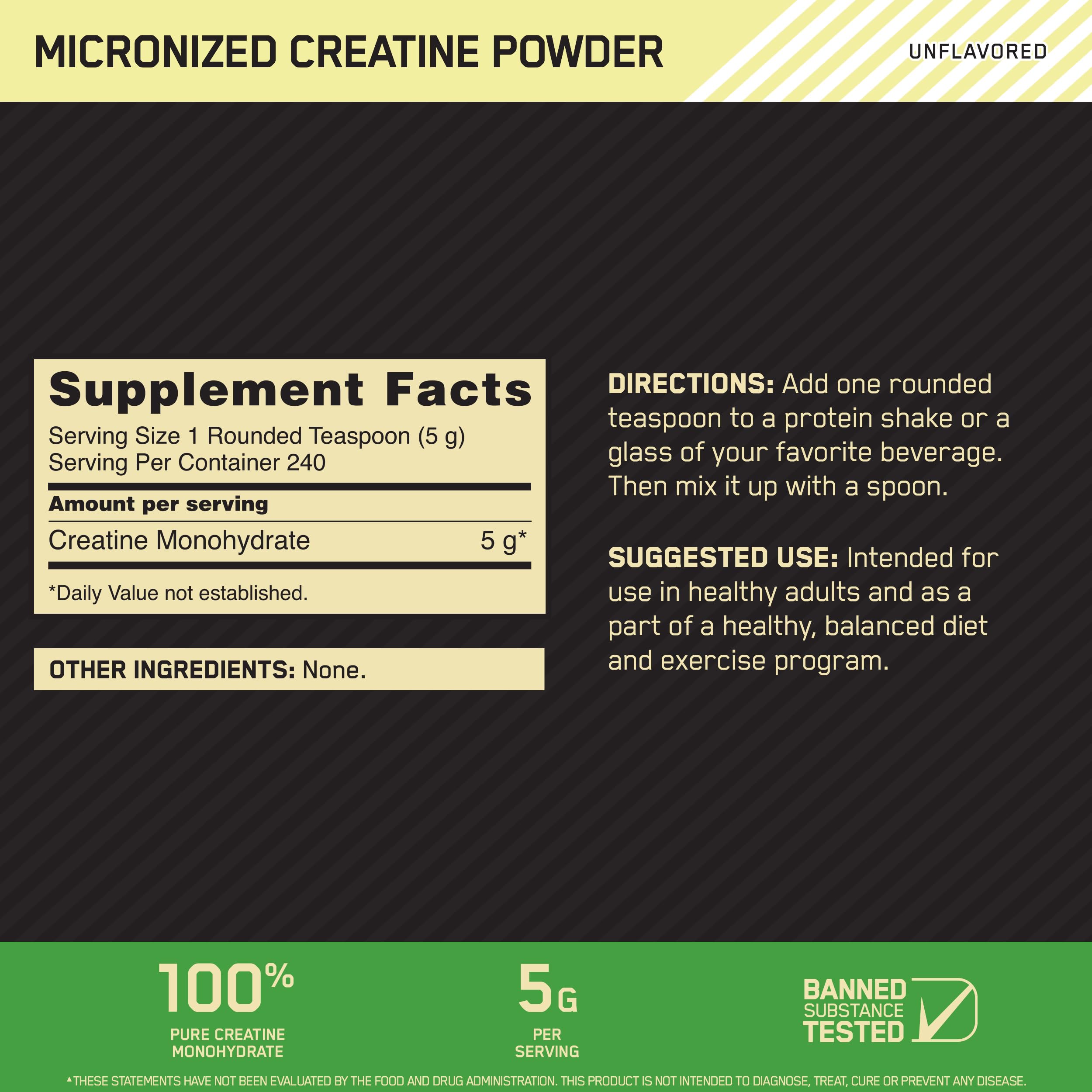 Optimum Nutrition Micronized Creatine Monohydrate Powder, Unflavored, Keto Friendly Optimum Nutrition buy supplements canada