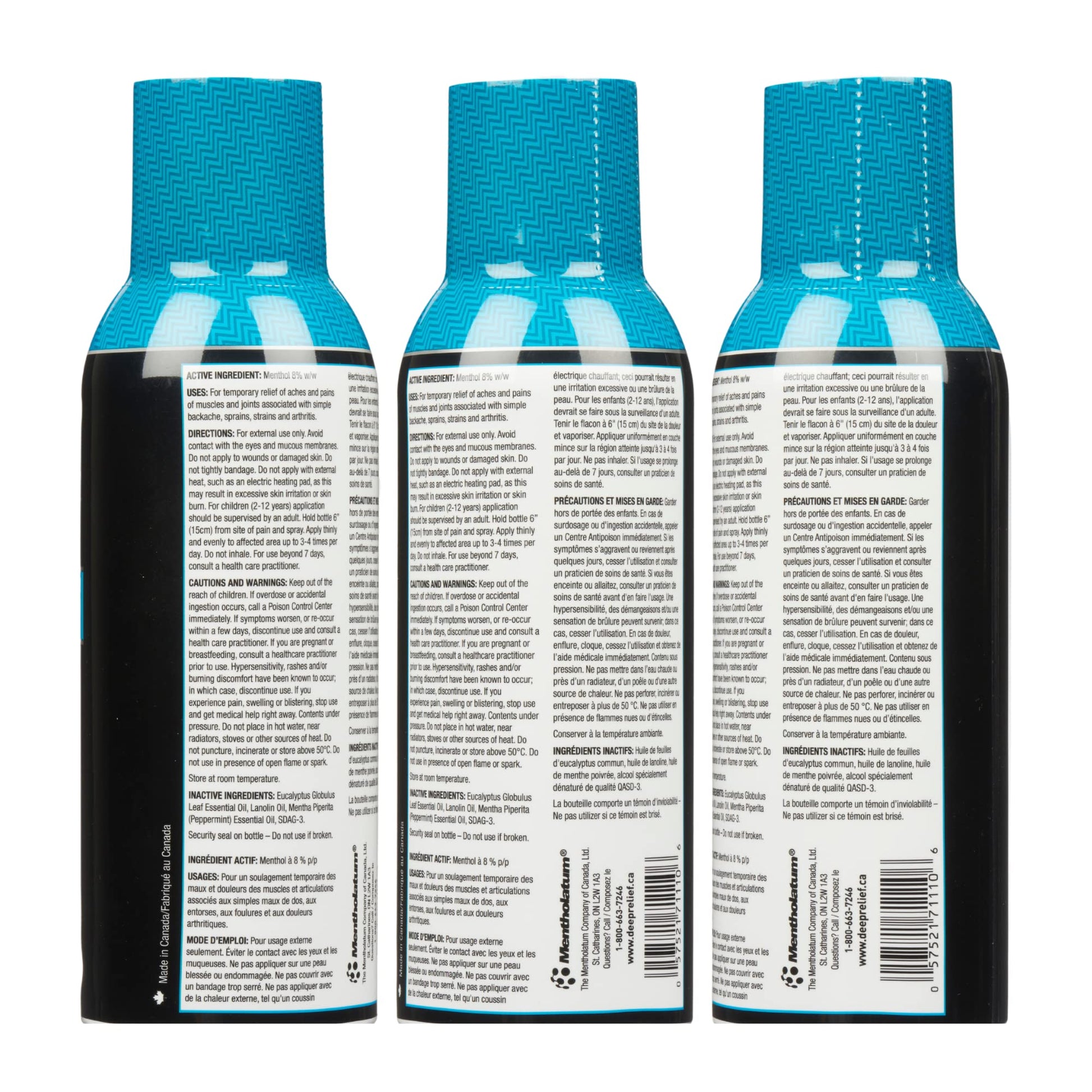 Deep Relief Ice Cold Spray, 150ml - Plastic Bottle, Spray, Cold Therapy, Turquoise, 5.3cm x 5.3cm x 17.1cm Deep Relief buy supplements canada