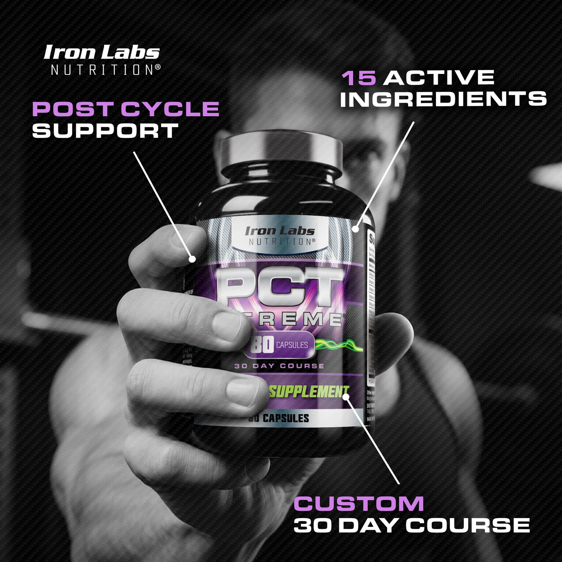 Iron Labs Nutrition PCT Xtreme - PCT Supplement for Men - 30 Day Course - Post Cycle Support Booster (80 Capsules) Iron Labs Nutrition buy supplements canada