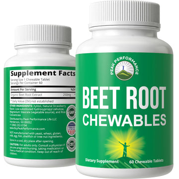 Beet Chews - Great Tasting Beets Chewables With No Added Sugar - Better Than Gummies Peak Performance buy supplements canada