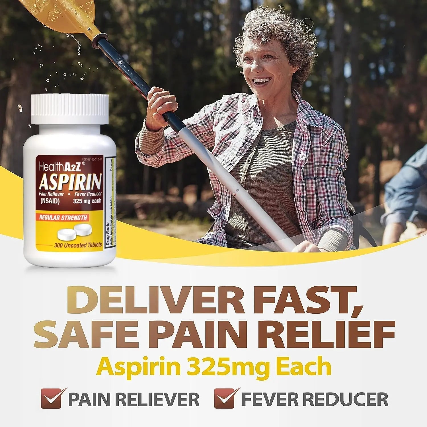 HealthA2Z® Aspirin 325mg | Uncoated Tablets |Original Strength | Pain Reliver | Fever Reducer | Compare to Bayer® Active Ingredients… (300 Counts) HealthA2Z buy supplements canada
