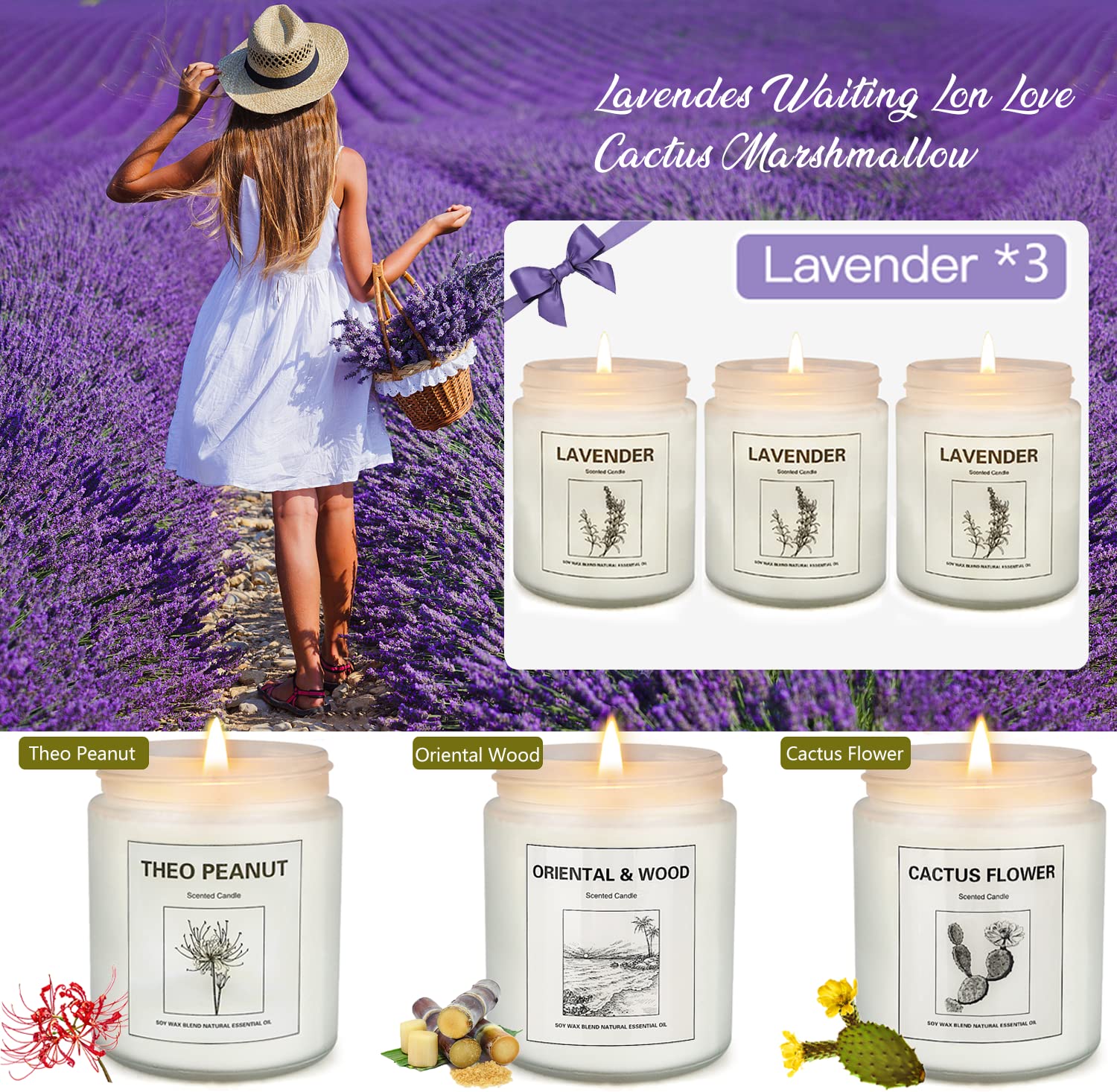 6 Pack Scented Candles, Aromatherapy Candles Gifts Set for Women, 42.6 oz 300 Hour Long Lasting YINUO LIGHT buy supplements canada