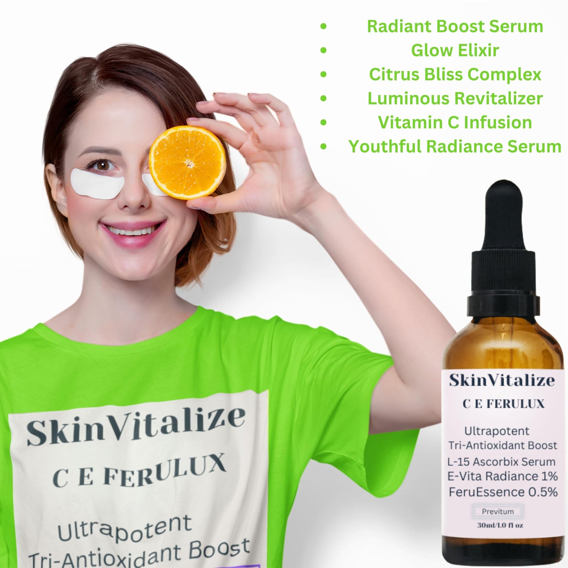 SkinVitalize C E ferulux Vitamin C Serum - 30ml: Advanced Formula for Fighting with Wrinkles Msupps.com buy supplements canada