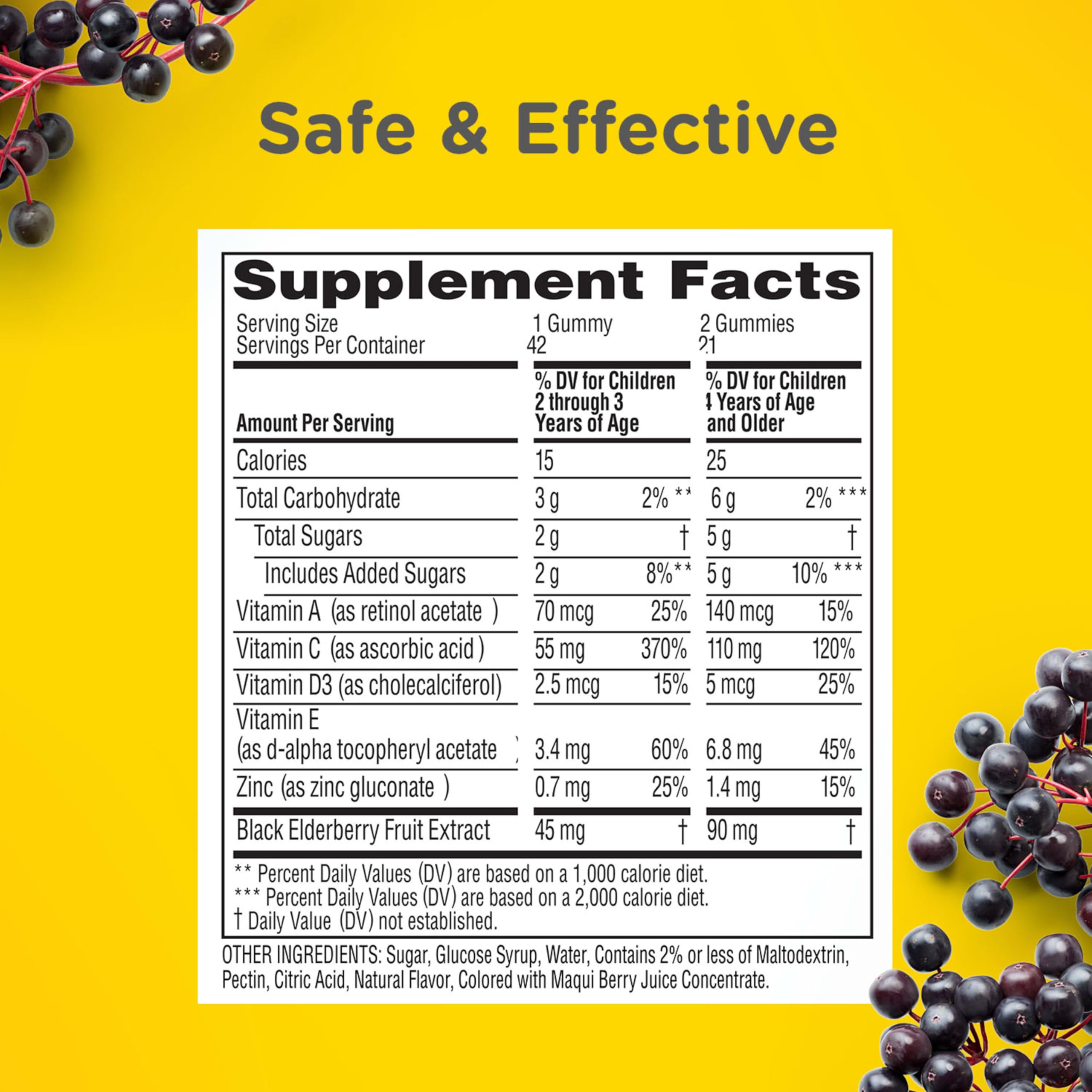 Zarbee’s Kids Elderberry Immune Support Supplement Gummies, Vitamins A C D3 E & Zinc, Elderberry Extract, Gluten & Gelatin Free Zarbee's buy supplements canada