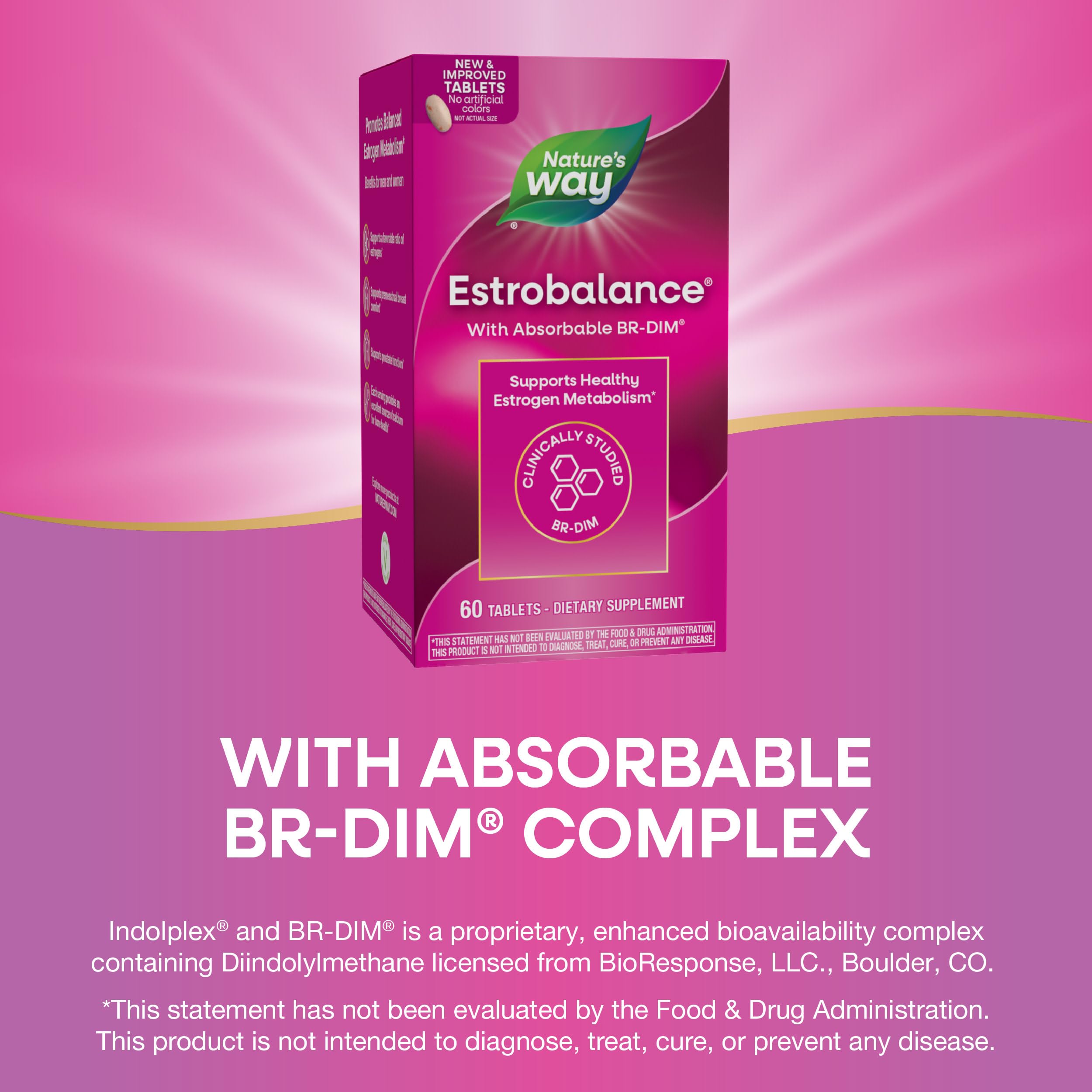 Nature's Way Estrobalance, Absorbable BR-DIM, Supports Healthy Estrogen Metabolism*, Vegan, Gluten Free, 60 Tablets (Packaging May Vary) Nature's Way buy supplements canada