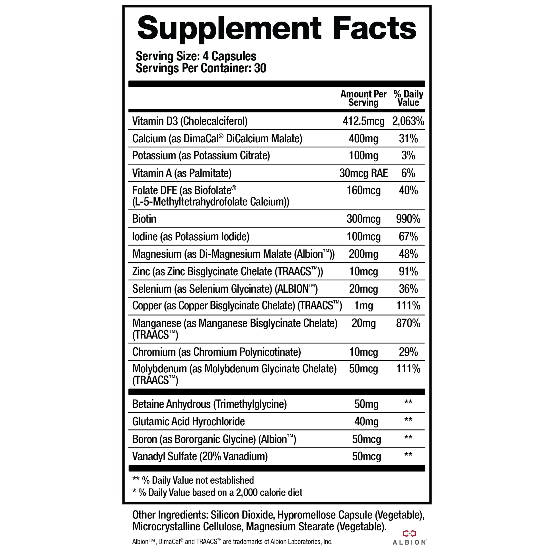 BioMatrix Mineral Supplement for Men and Women, Chelated Minerals | Iron-Free, Calcium, Magnesium, Copper, Zinc, Vitamin D, Iodine | Veggie Caps, 30-Day Supply BioMatrix buy supplements canada