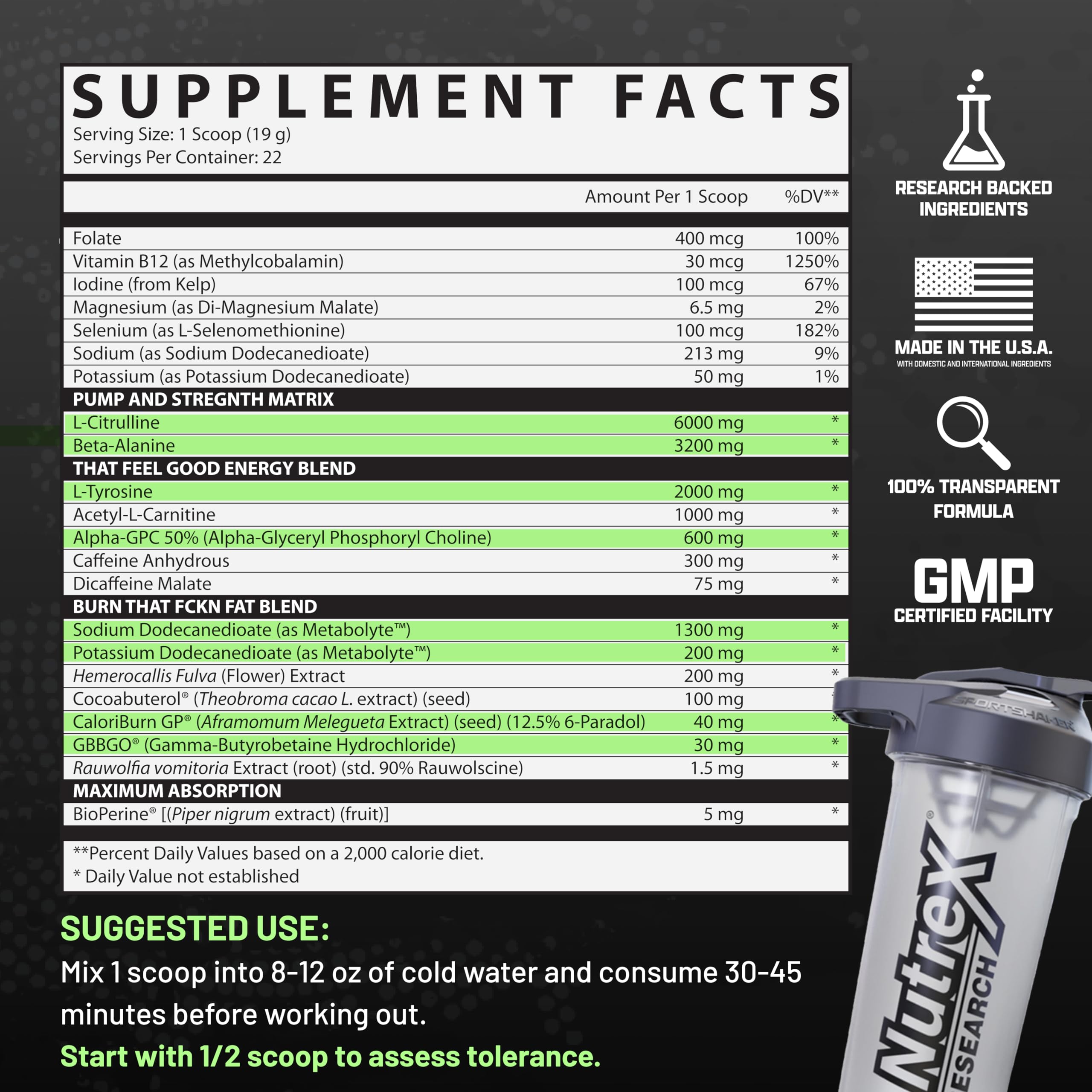 Nutrex Research Outlift Burn Thermogenic Pre Workout Powder, 2 in 1 Performance Nutrex Research buy supplements canada