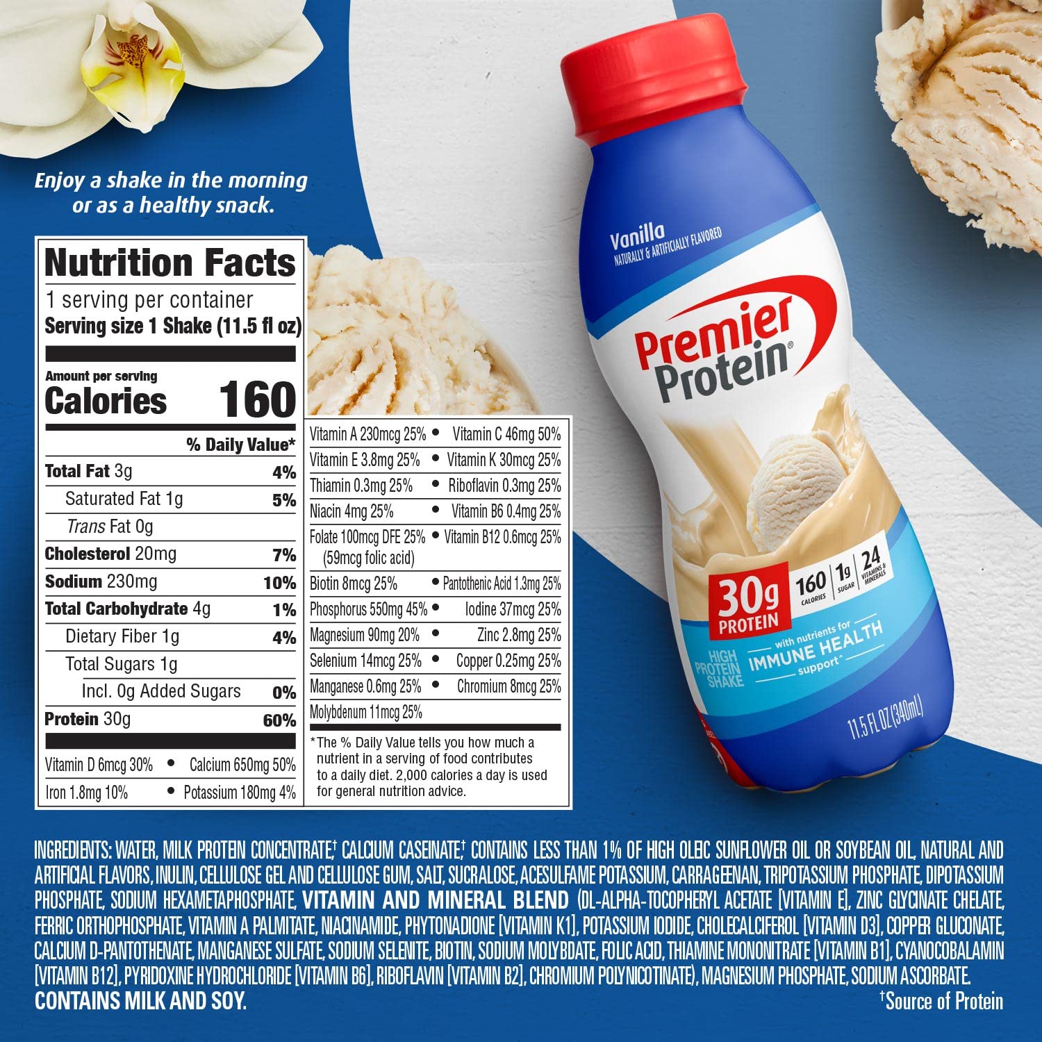 Premier Protein Shake Bottle, Vanilla, Liquid, Powder, keto, 30g Protein, 1g Sugar Premier Protein buy supplements canada