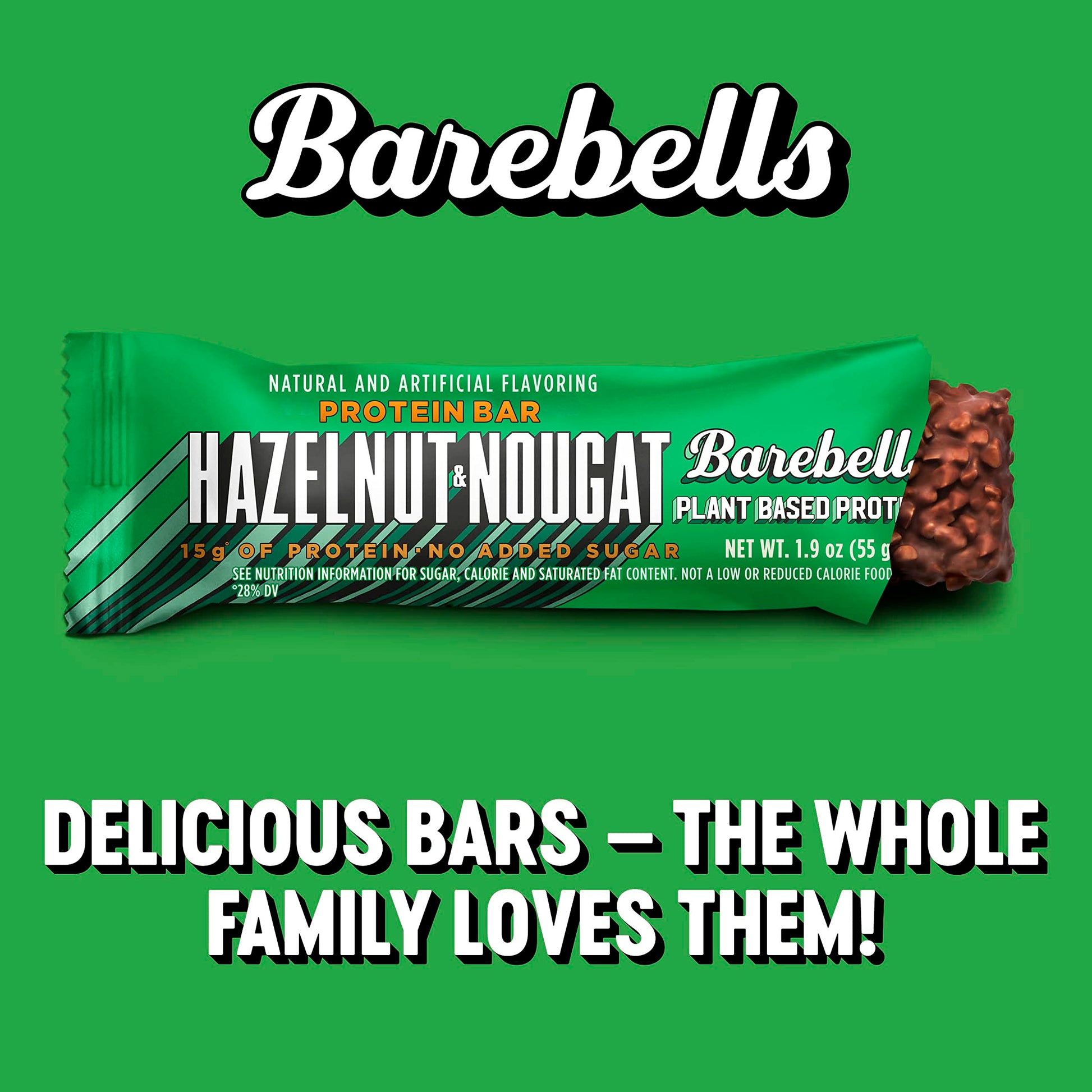 Barebells Vegan Protein Bars Hazelnut & Nougat - 12 Count, 1.9oz Bars - Features Plant BAREBELLS buy supplements canada