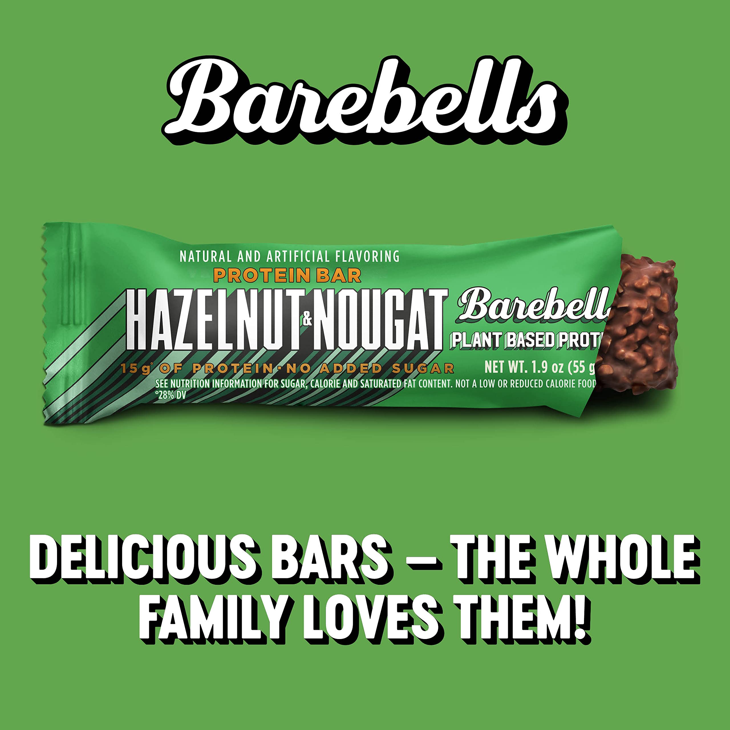 Barebells Vegan Protein Bars Hazelnut & Nougat - 12 Count, 1.9oz Bars - Features Plant BAREBELLS buy supplements canada