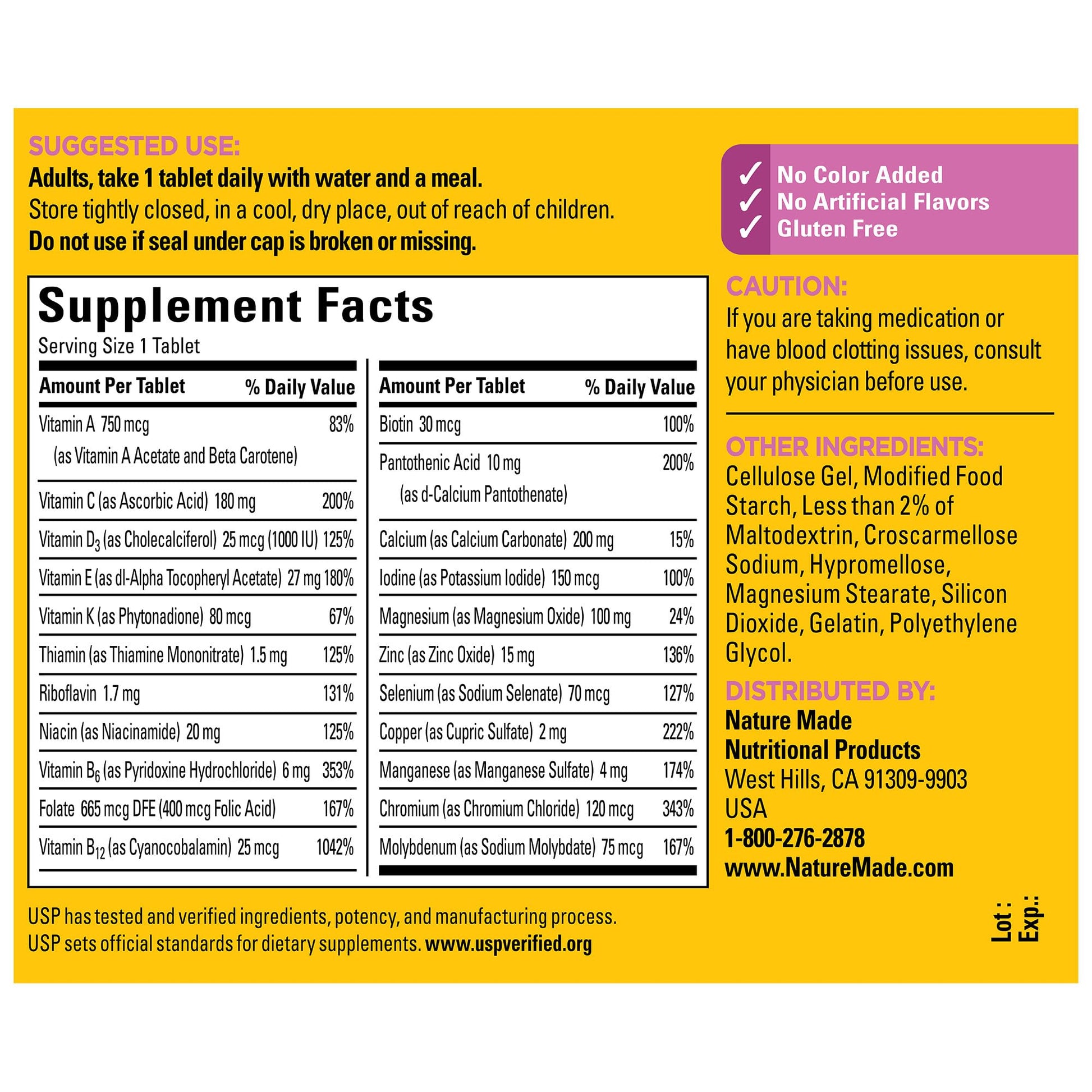 Nature Made Multivitamin For Women 50+ No Iron, Multivitamins for Women 50 Plus, Daily Nutritional Support, Nature Made Multi Vitamins, 90 Tablets, 90 Day Supply Nature Made buy supplements canada