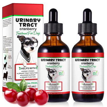 Dog UTI Treatment - Urinary Tract Infection Treatments, Kidney+Bladder Support Supplement, Natural Cranberry Extract for Dogs, Supports Urinary and Digestive Health (2 Fl Oz (Pack of 2)) Onznoz buy supplements canada