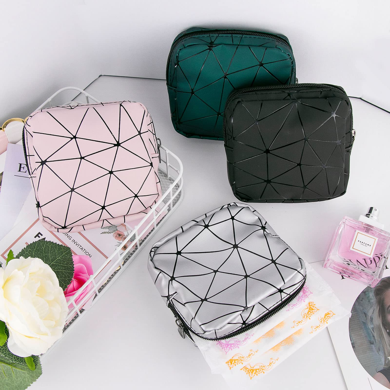 Sanitary Napkin Storage Bags 4PCS Menstrual Cup Pouches Nursing Pad Holder Tampon Bags Bisanzoya buy supplements canada