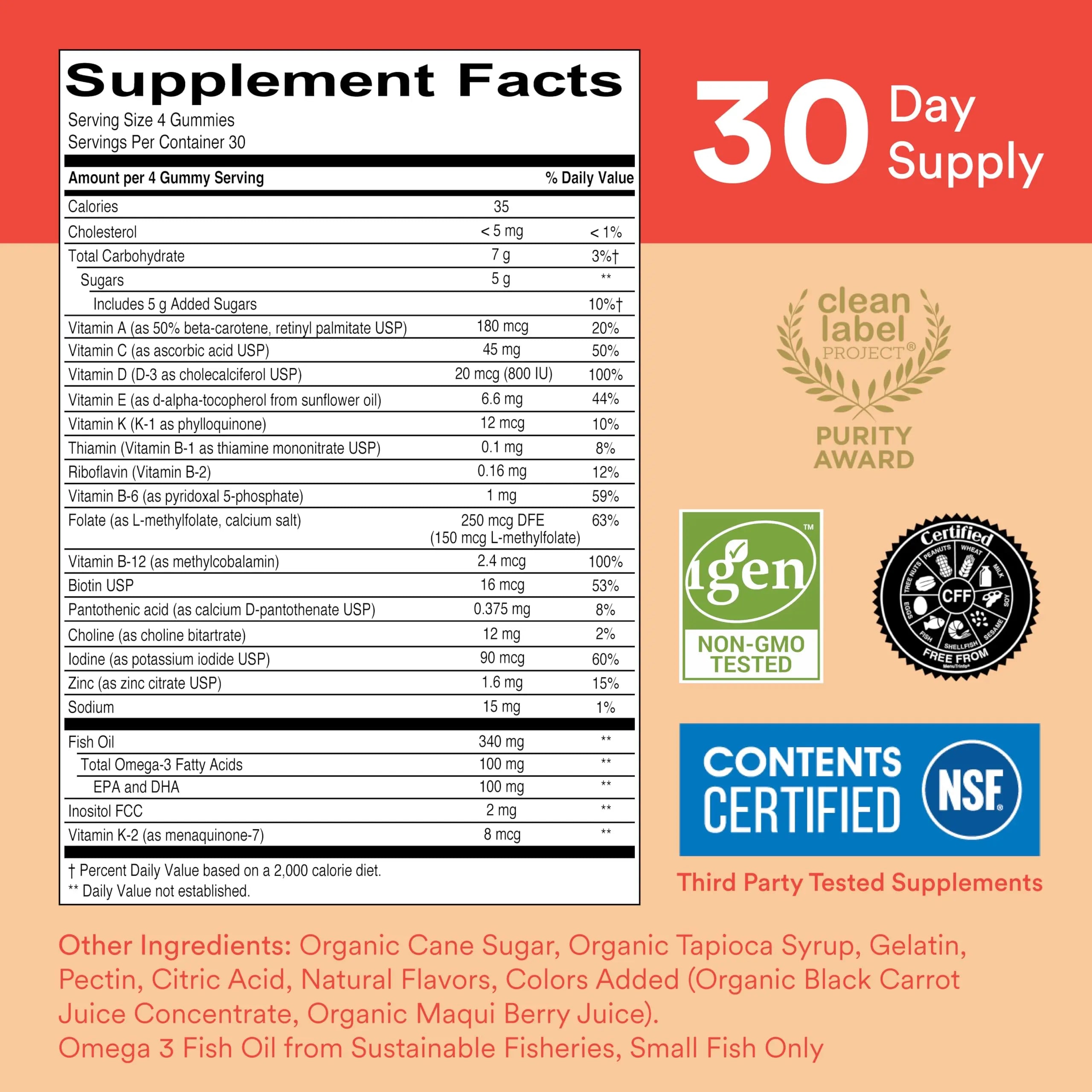 SmartyPants Kids Multivitamin Gummies: Omega 3 Fish Oil (EPA/DHA), Vitamin D3, C, Vitamin B12, B6, A, K & Zinc for Immune Support SmartyPants buy supplements canada