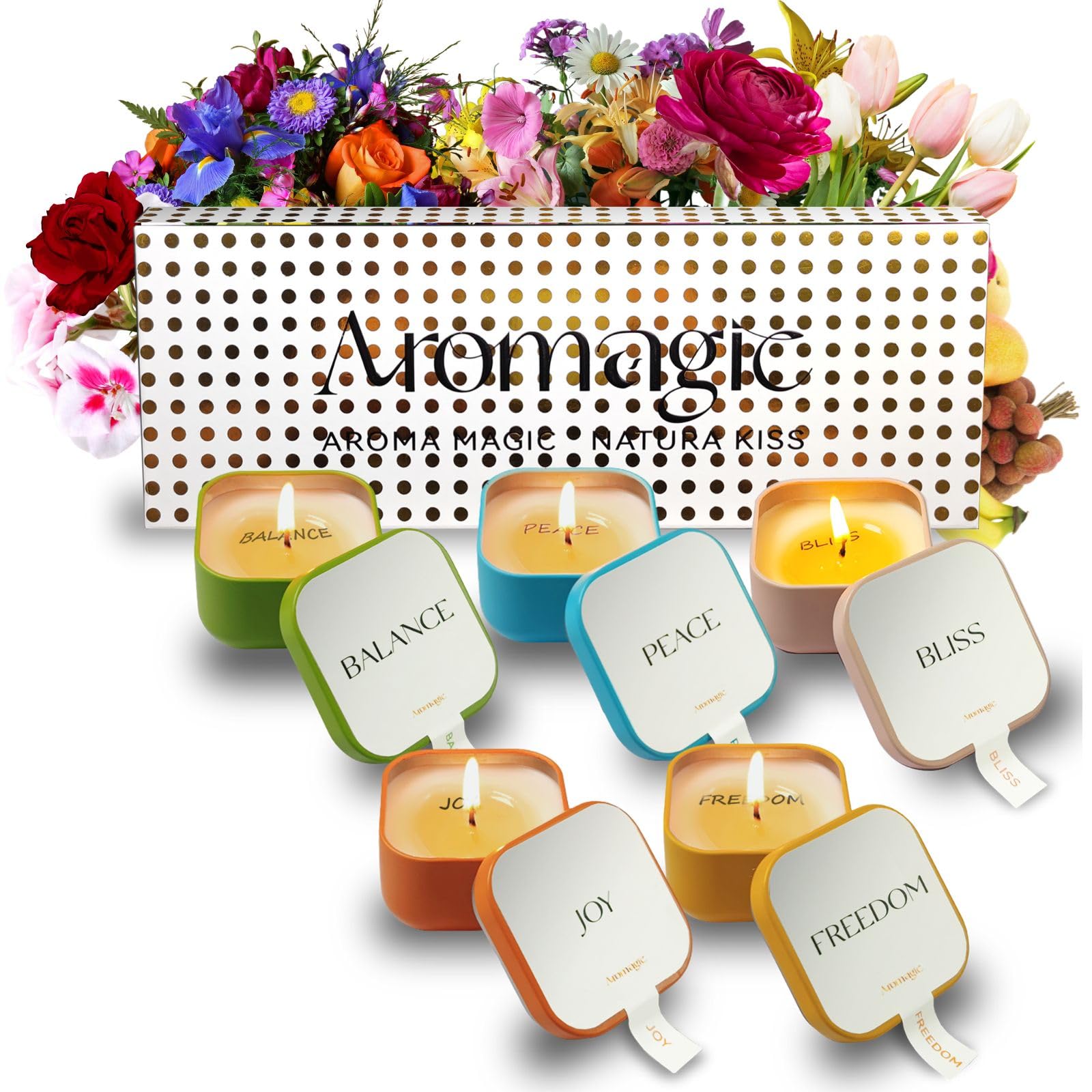 Aromagic 5 Pack Scented Candles Gift Set,Jar Candles Valentine's Day Gifts for Women aromagic buy supplements canada