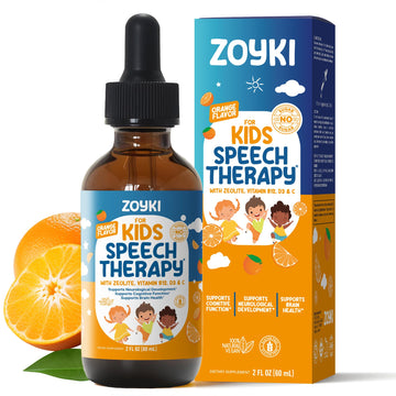 Zoyki Speech Therapy Drops for Kids - Speech Support Supplement for Communication Delay Cognitive Function Language & Brain Development with Zeolite Vitamins B12 D3 C - Sugar Free Gluten-Free Vegan Zoyki buy supplements canada
