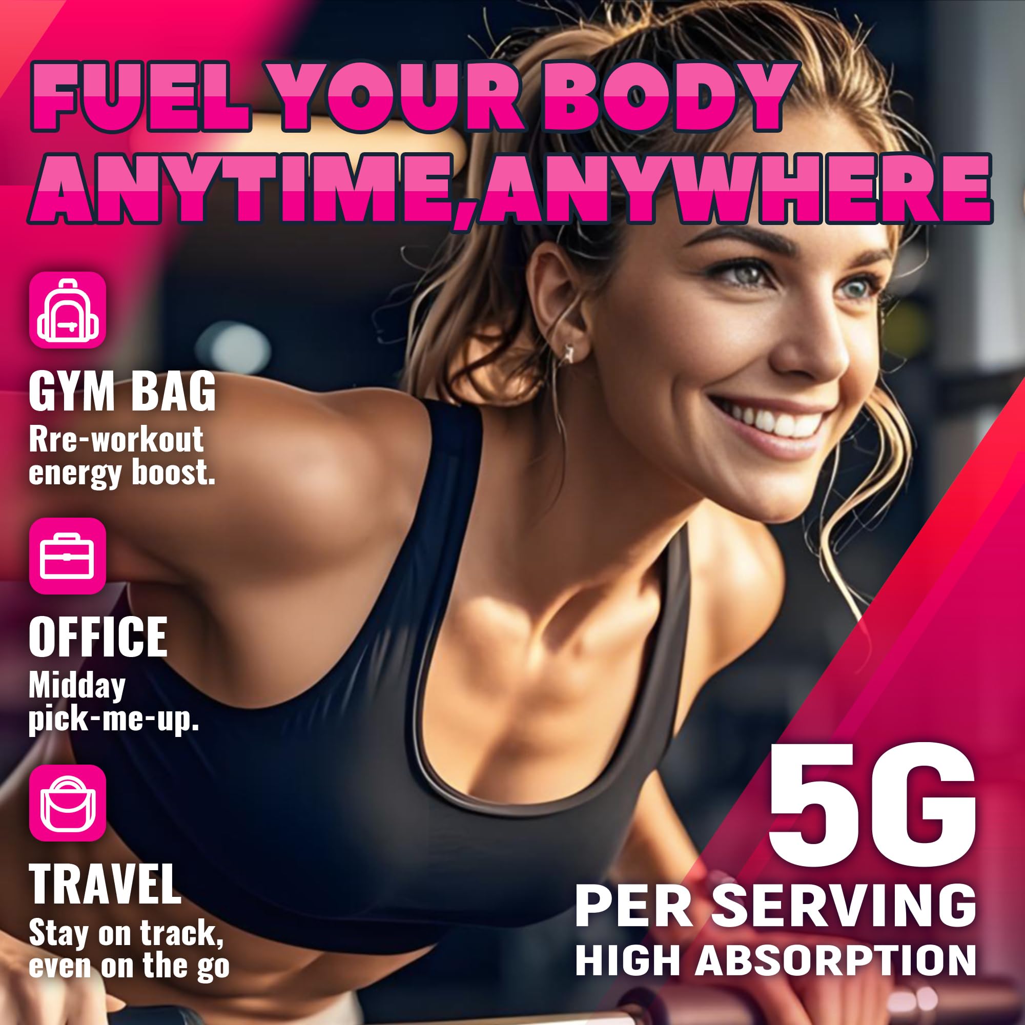 GlucoBio Creatine Monohydrate Gummies (5g) – Pre-Workout Energy & Muscle Growth Support for Men & Women GlucoBio buy supplements canada