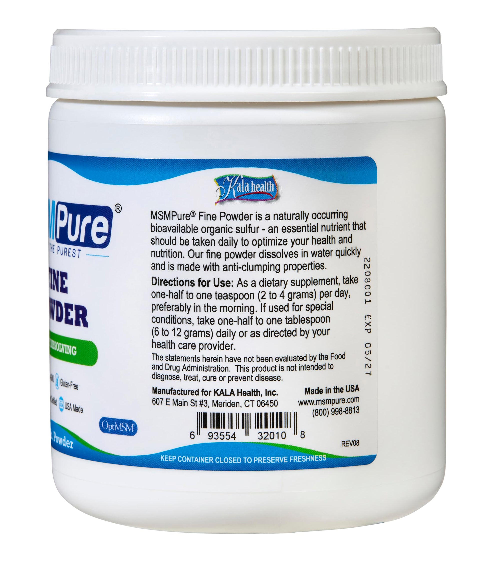 KALA HEALTH MSMPure Fine Powder 1lb and Muscle & Joint Cream 2oz Bundle KALA HEALTH buy supplements canada