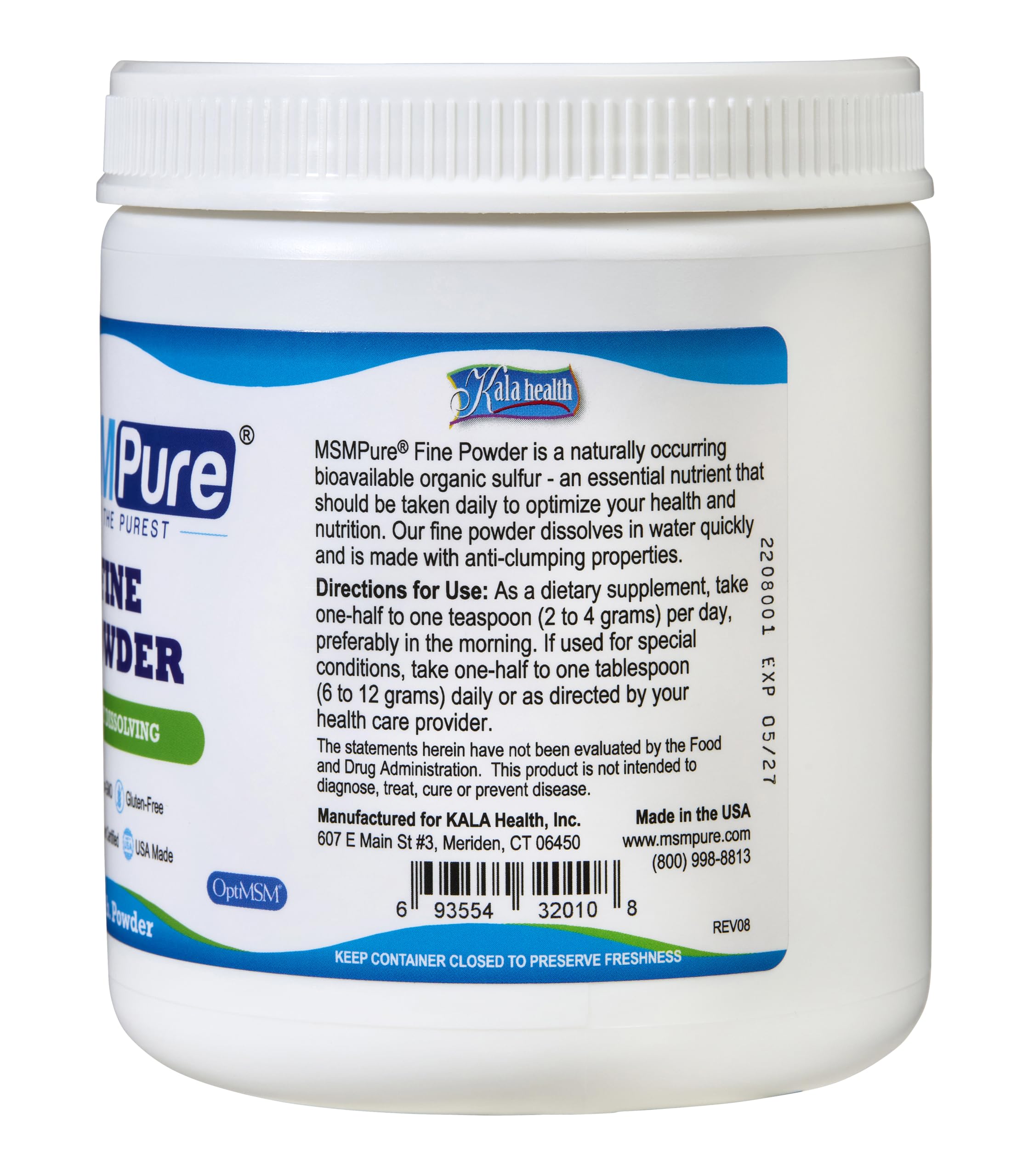 KALA HEALTH MSMPure Fine Powder 1lb and Muscle & Joint Cream 2oz Bundle KALA HEALTH buy supplements canada