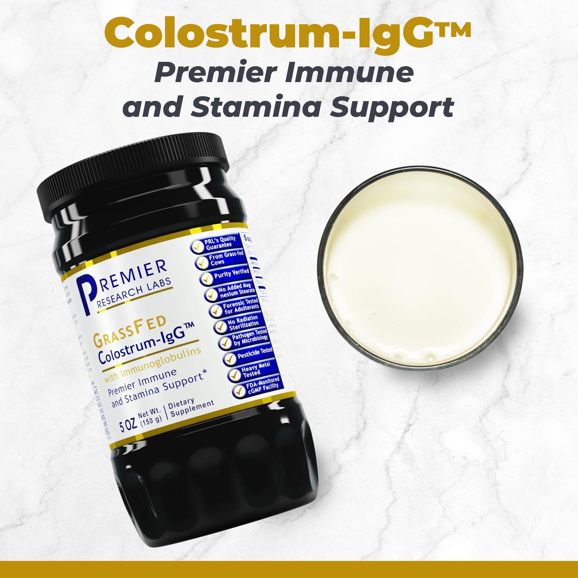 Premier Research Labs Colostrum-IgG Powder - Colostrum Supplement, Bovine Colostrum for Humans, Cow Colostrum for Immune Health, Superfood with Lactoferrin, Amino Acids, Nucleotides - 5 oz (150 g) Premier Research Labs buy supplements canada
