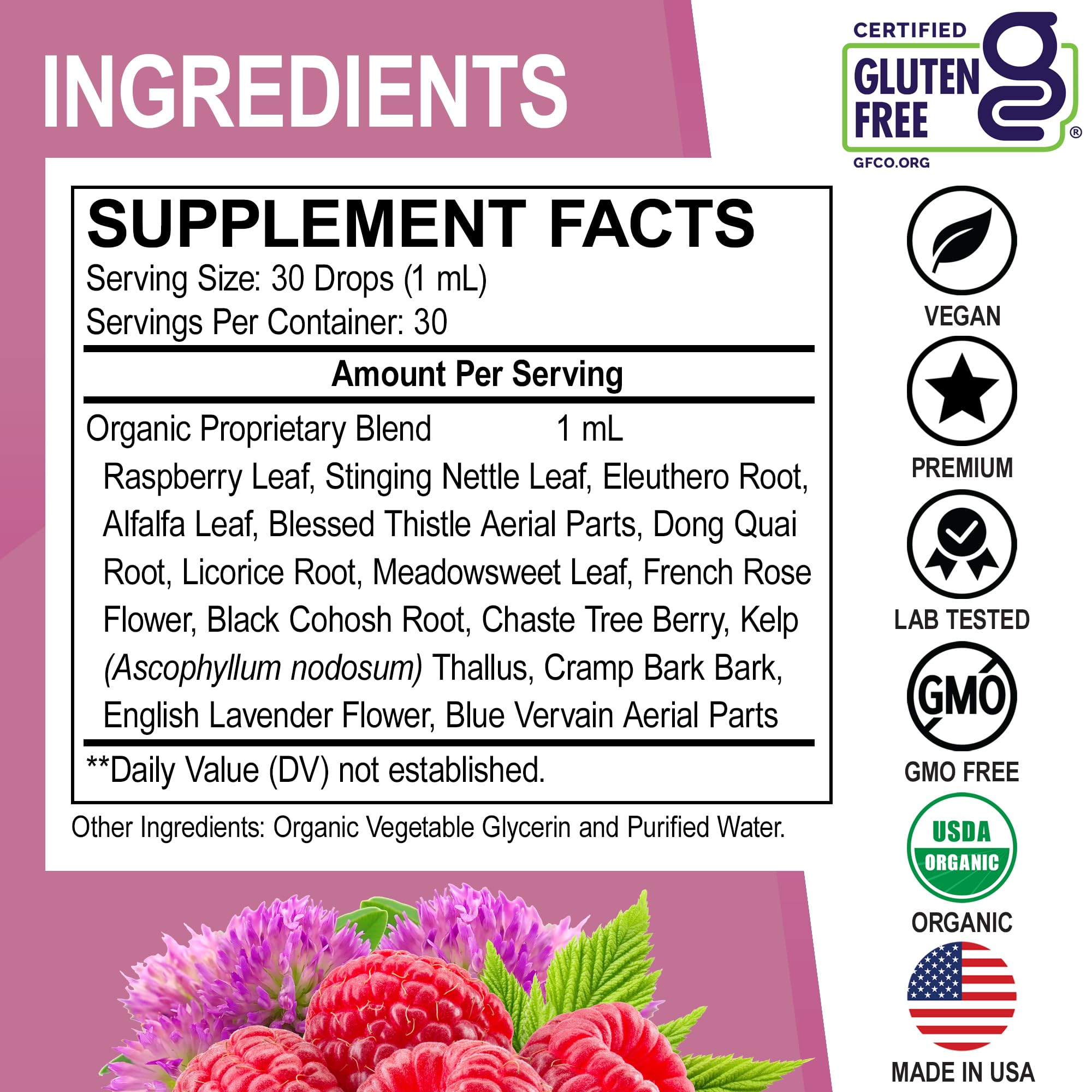 Hormone Balance for Women & PMS Relief - Women's Wellness Organic Hormonal Balance Supplements Liquid Drops & Menstrual Cramp Period Support - Raspberry Leaf, Chasteberry, Black Cohosh Supplement 1 Oz DR. BO buy supplements canada