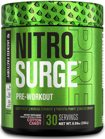 NITROSURGE Pre Workout Supplement - Endless Energy, Instant Strength Gains Jacked Factory buy supplements canada