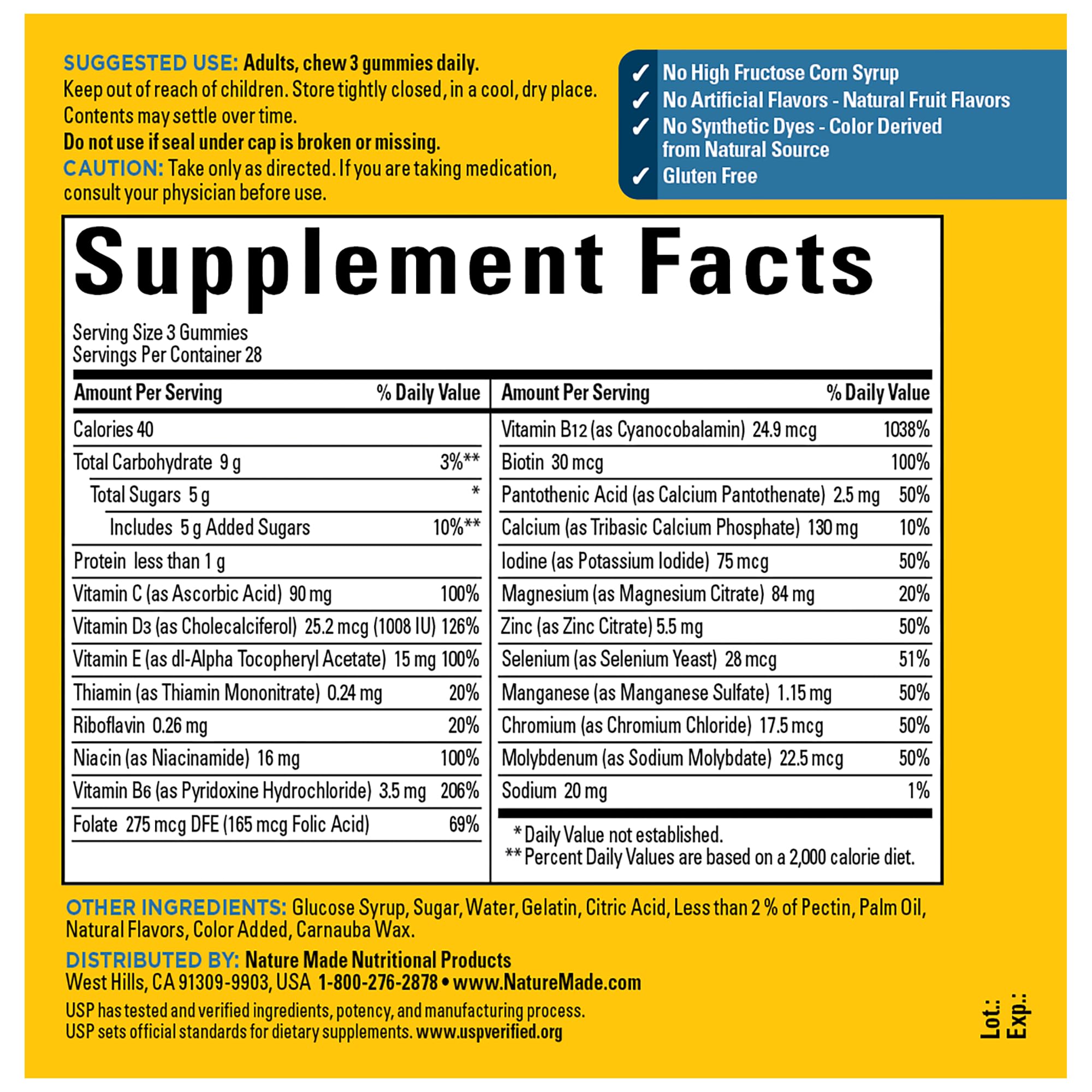 Nature Made Advanced Multivitamin Gummies 50 + for Him, Mens Multivitamins Gummies with Magnesium Citrate Nature Made buy supplements canada