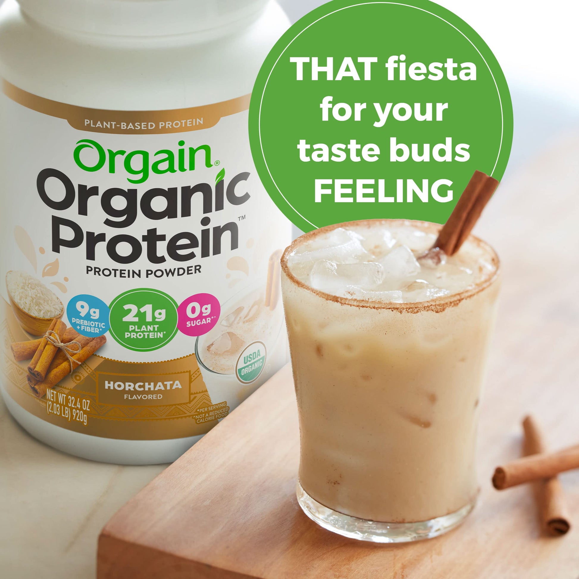 Orgain Organic Vegan Protein Powder, Horchata - 21g of Plant Based Protein, Low Net Orgain buy supplements canada