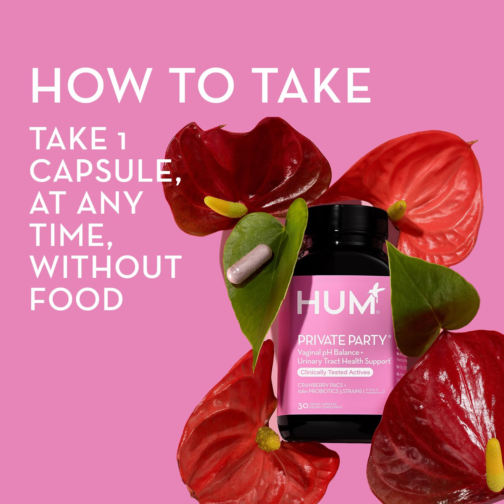 HUM Private Party Pills - Vaginal Probiotics for Women's Ph Balance with Cranberry HUM buy supplements canada
