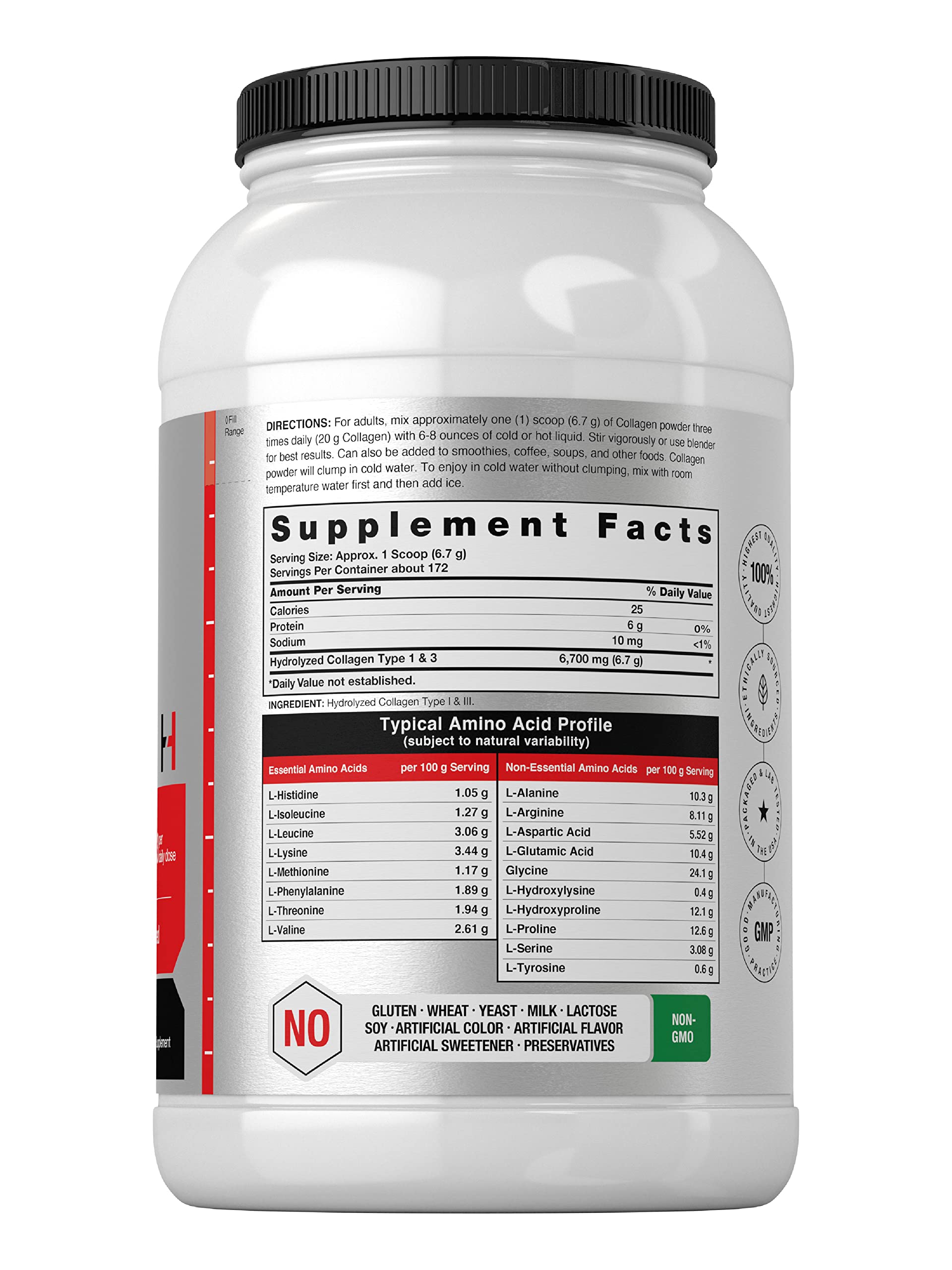 Collagen Peptides Powder 40 oz | Unflavored | Type 1 and 3 | Hydrolyzed Protein Collagen Horbäach buy supplements canada