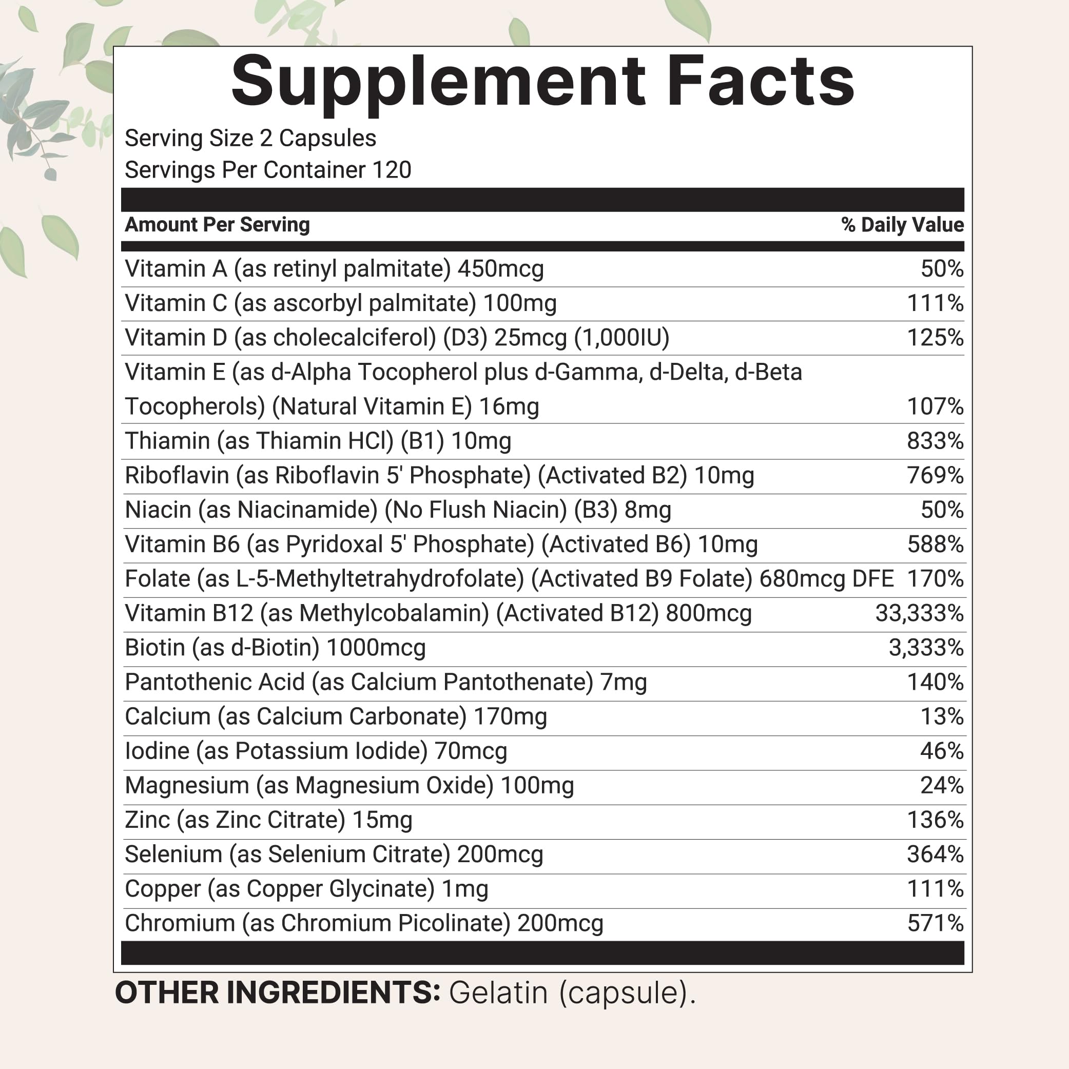 Micro Ingredients Pure Methylated Multivitamin, 240 Capsules | 19-in-1 Formula with Vitamins C, D, B12, Folate, Magnesium, Zinc & More | Micro Ingredients buy supplements canada