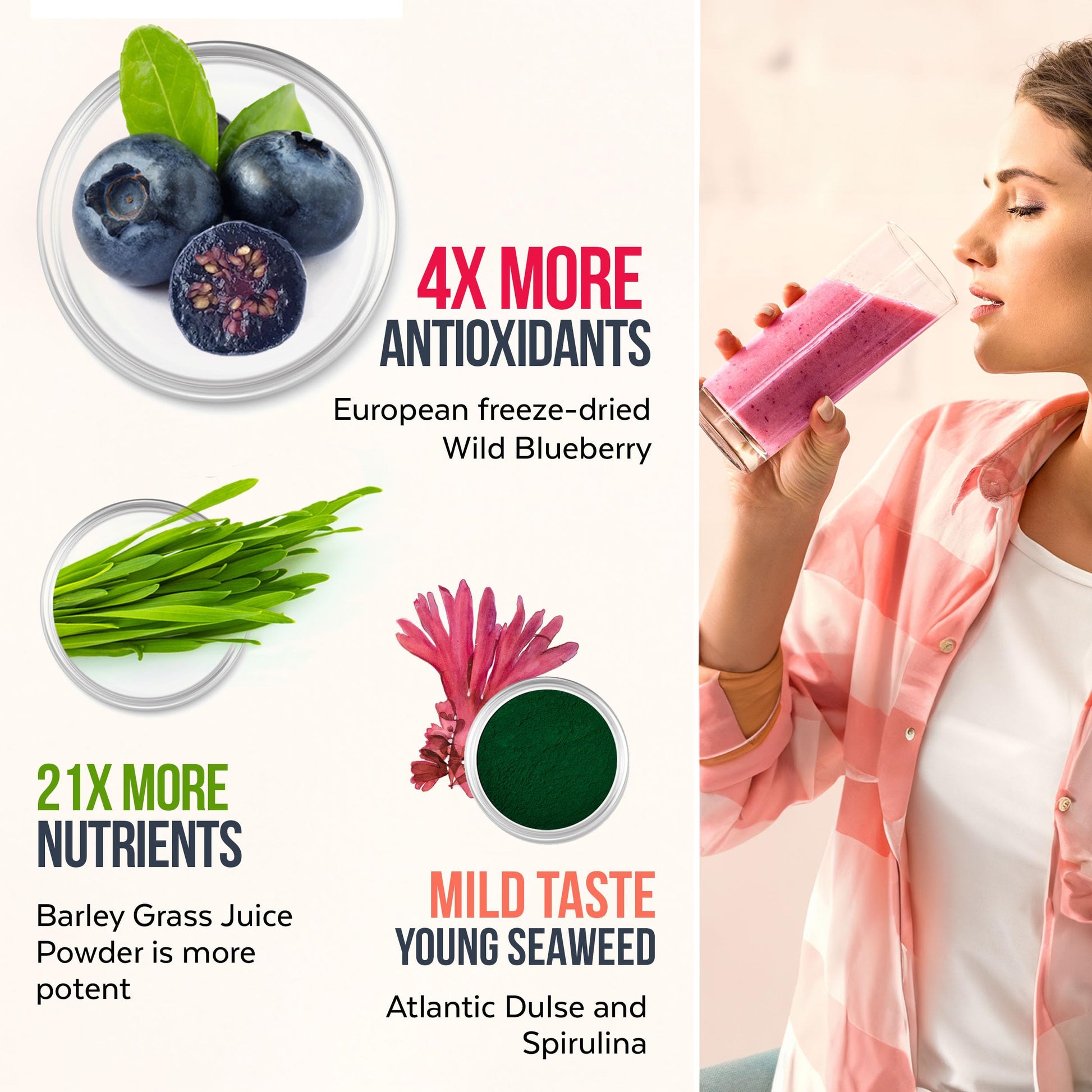 Numami Organic Detox Blueberry Smoothie Powder with Healthy Spirulina, Atlantic Dulse Numami buy supplements canada