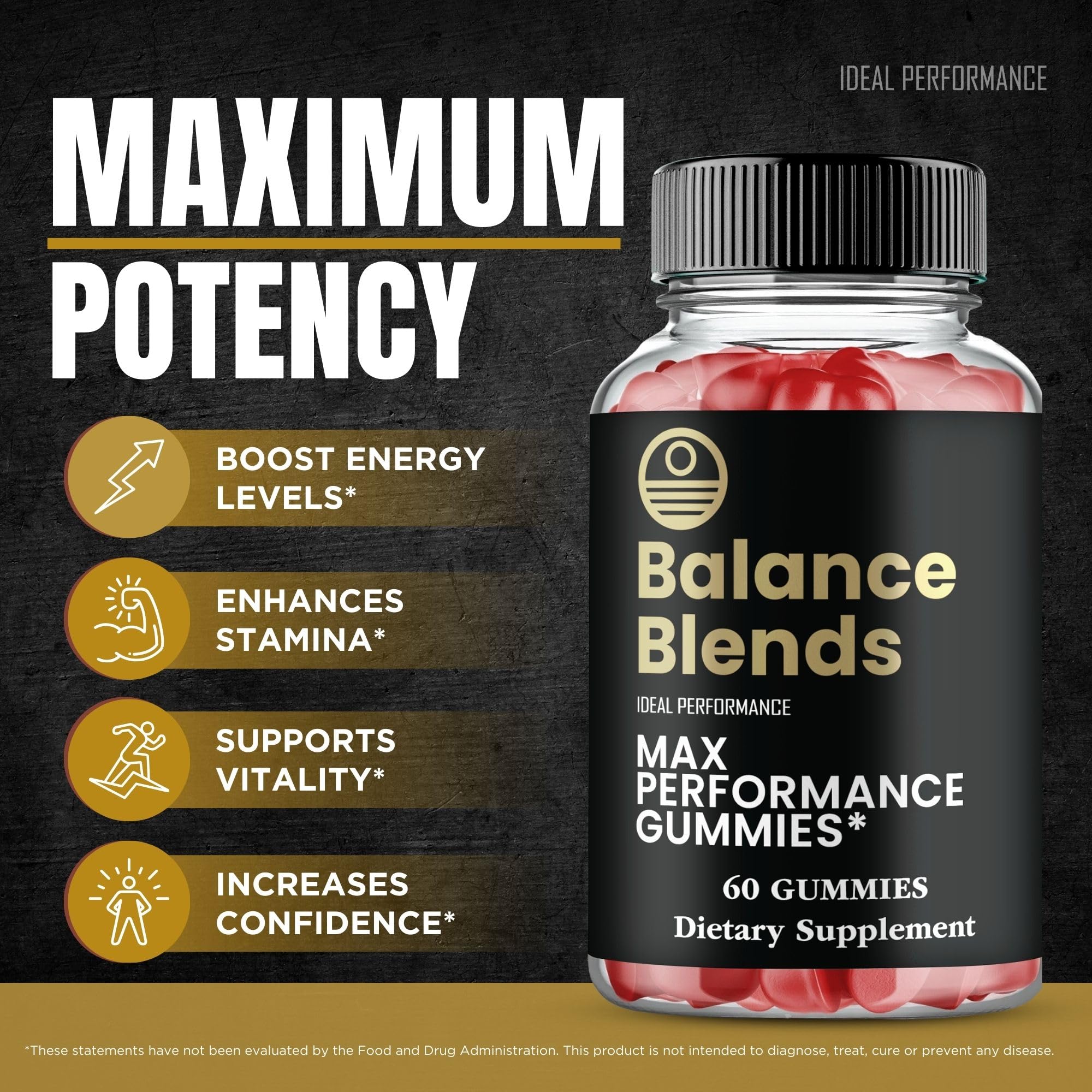 Balance Blends Gummies, Balance Blends Male Performance Gummies, Maximum Strength, All Natural Supplement for Energy, Stamina & Performance, Advanced Formula BalanceBlends Support Reviews (3 Pack) IDEAL PERFORMANCE buy supplements canada