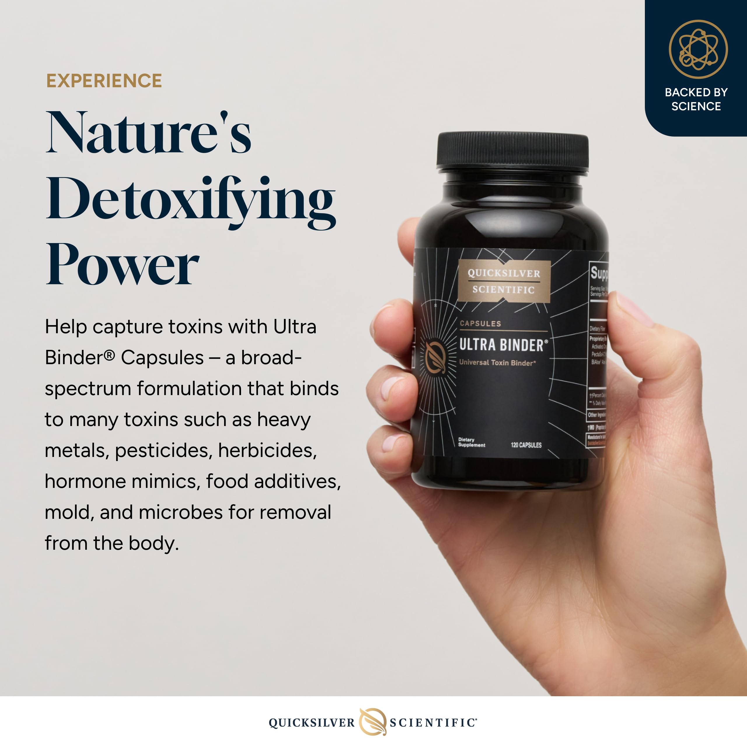 Quicksilver Scientific Ultra Binder - Multi Toxin Binder with Bentonite Clay Powder, Zeolite Detox & Charcoal - Supplement for Gut Support & The Body's Toxin Removal Process (120 Capsules) Quicksilver Scientific buy supplements canada