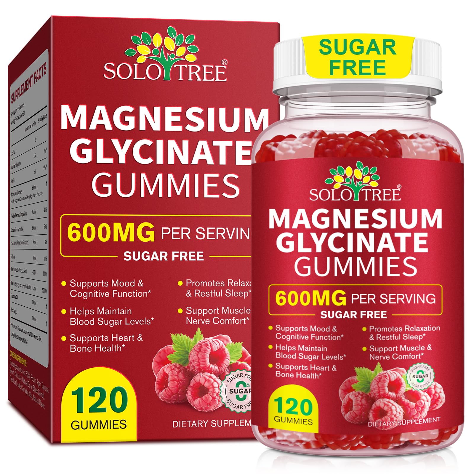 120 Count Magnesium Glycinate Gummies with L-Threonate（600mg Per Serving）,High Absorption Sugar Free Magnesium Potassium Supplement for Relaxation, Stress Relief, and Sleep Support for Adults & Kids WOJBALMN buy supplements canada