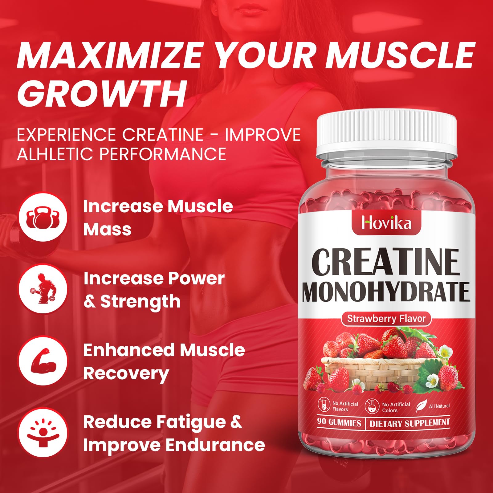 Hovika Creatine Monohydrate Gummies for Men & Women, Chewable 3g Creatine Monohy Hovika buy supplements canada