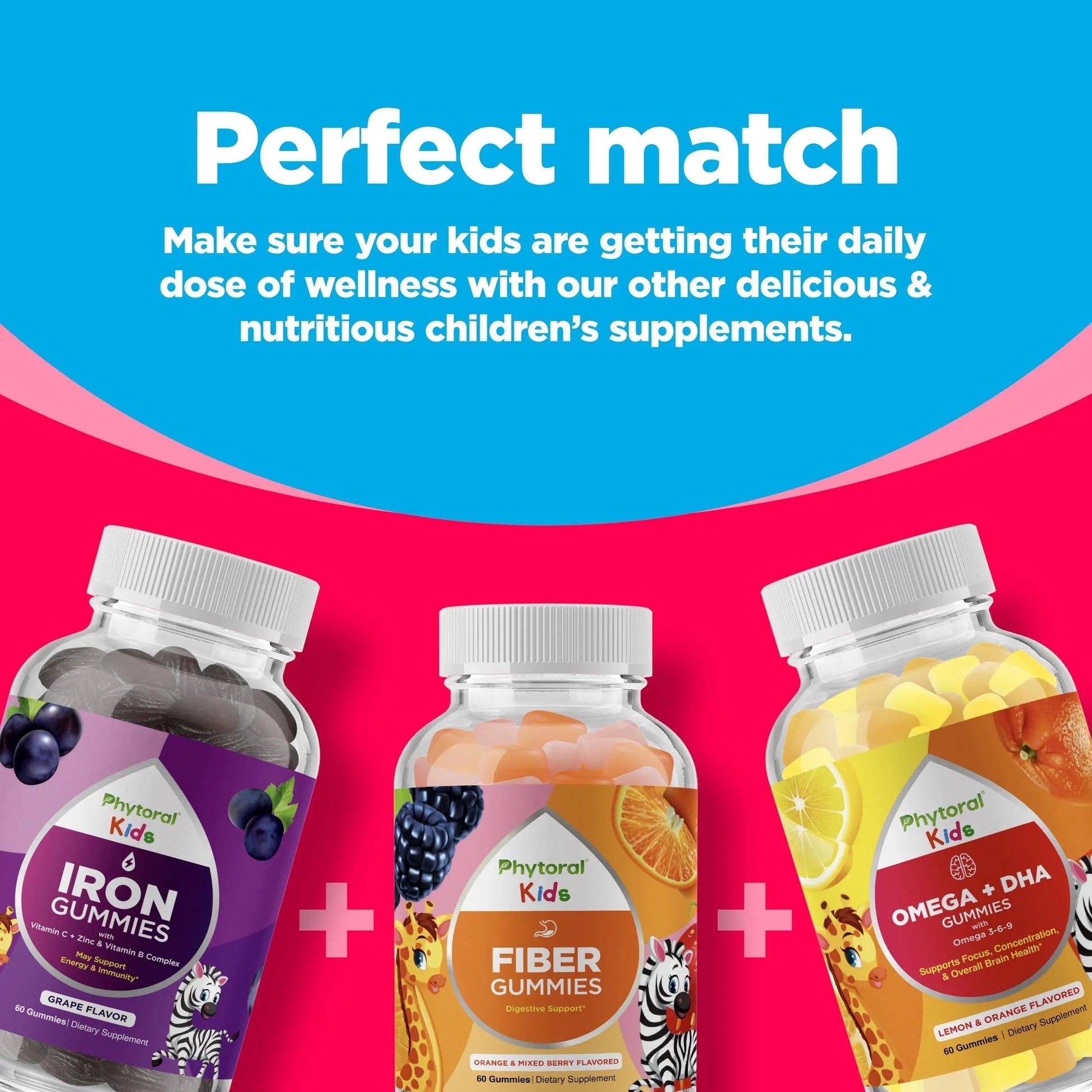 Phytoral Kids Vitamins Gummy Multivitamin Chewable - Kids Gummy Vitamins for Mood Support Natural Energy Boost Phytoral buy supplements canada