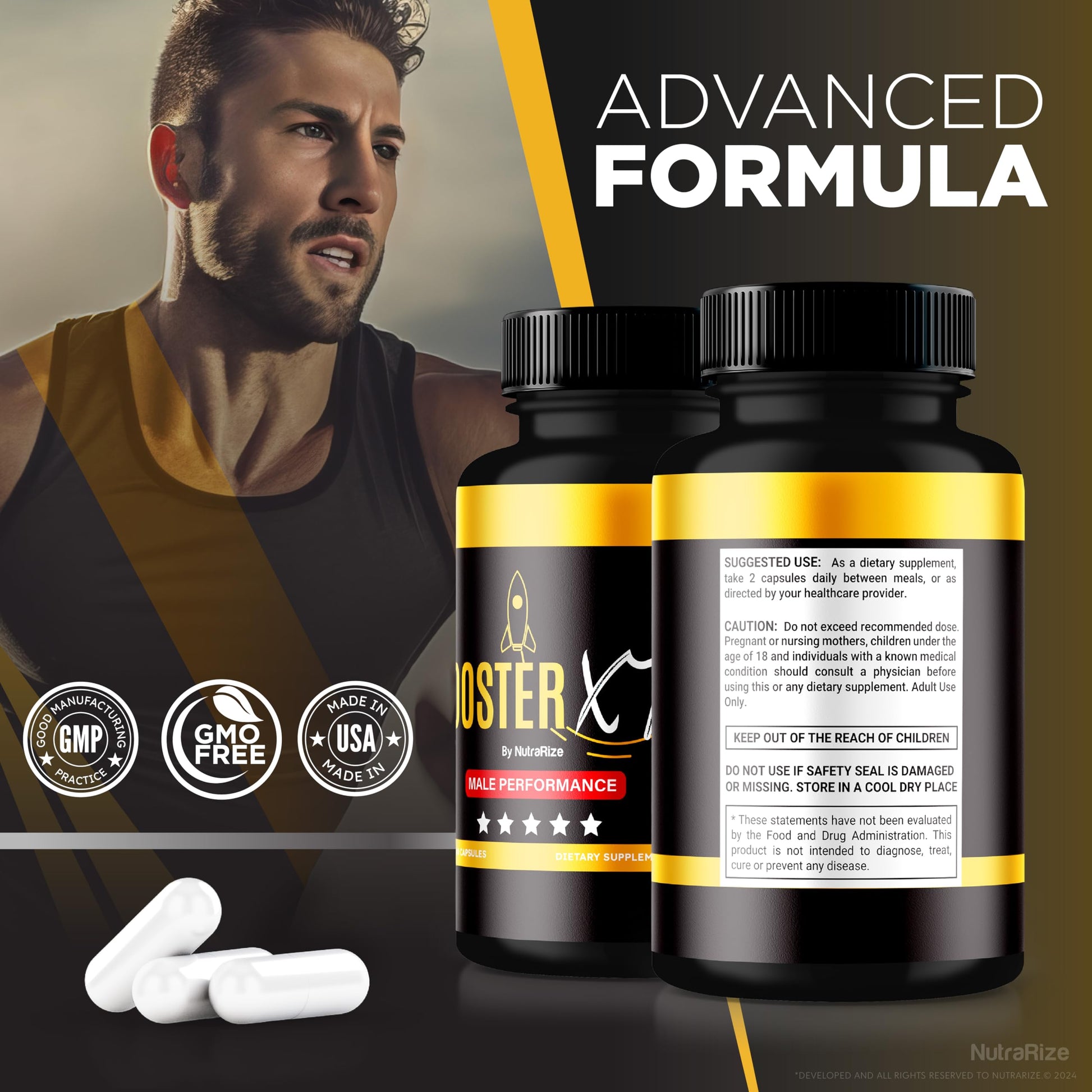 NutraRize Booster XT for Men, Male Enhancing Capsules, Premium Formula to Support Daily Energy & Peak Performance, Multivitamin Pills for Overall Health, BoosterXT Reviews (60 Capsules) NutraRize buy supplements canada