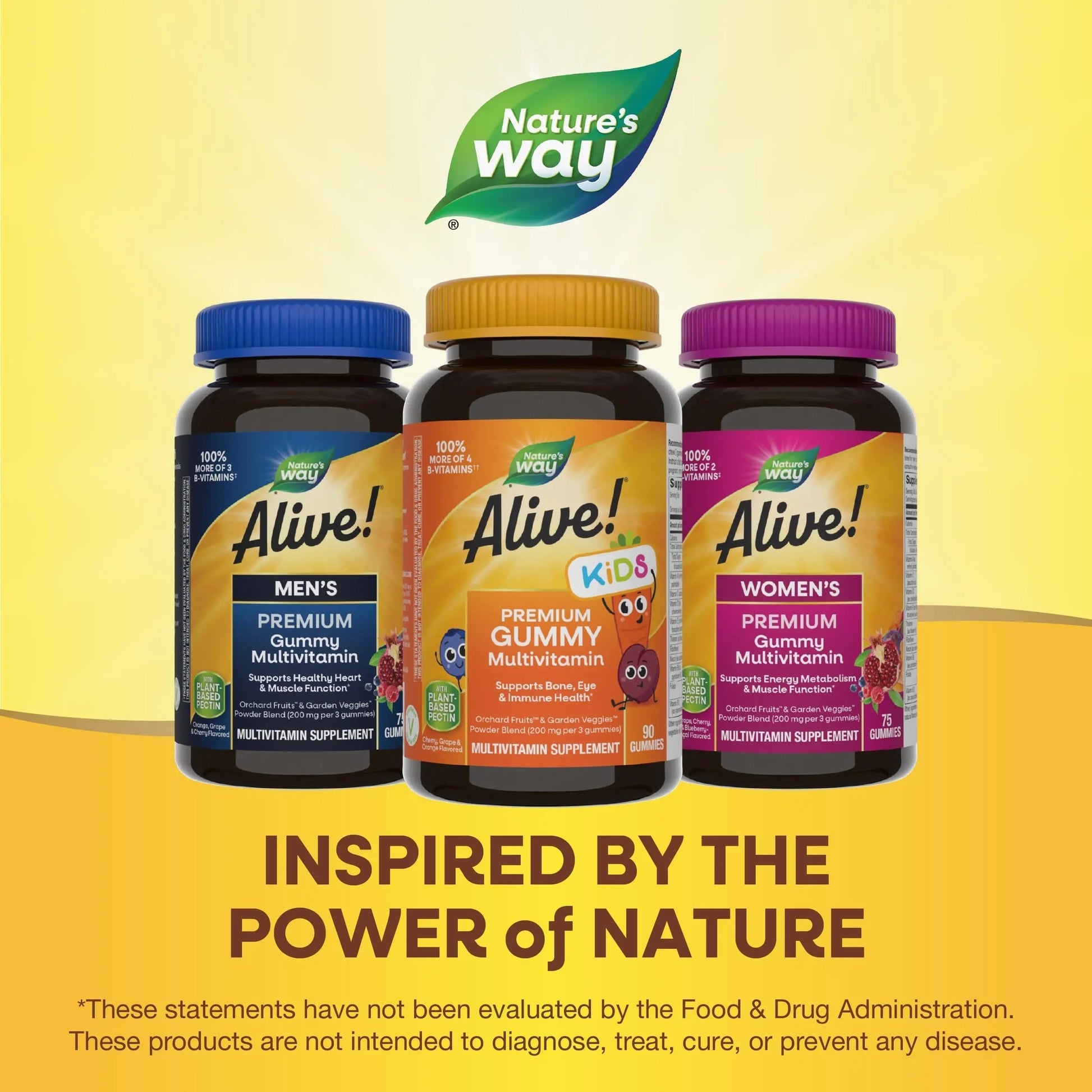 Nature's Way Alive! Children's Premium Gummy Multivitamin, Gluten Free, Made with Pectin, 90 Gummies Nature's Way buy supplements canada