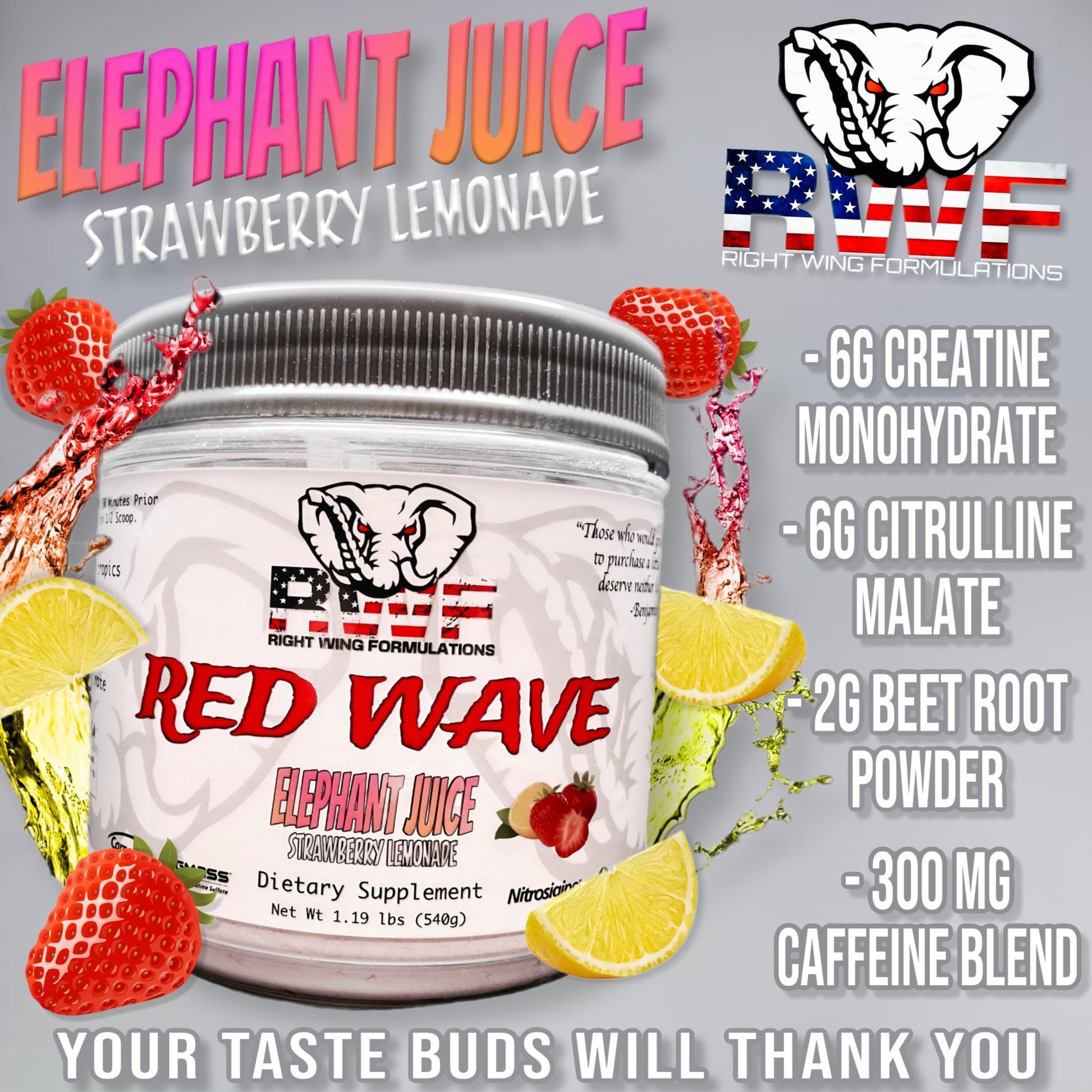 Red Wave Pre Workout Powder With Creatine, Perfect For Men And Women Right Wing Formulations buy supplements canada