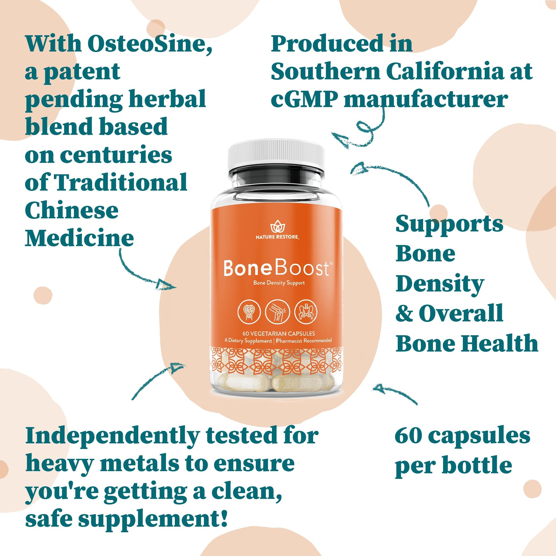 Nature Restore BoneBoost, Natural Bone Health Supplement, 60 Capsules, Manufactured in USA, Non GMO, Gluten Free Nature Restore buy supplements canada