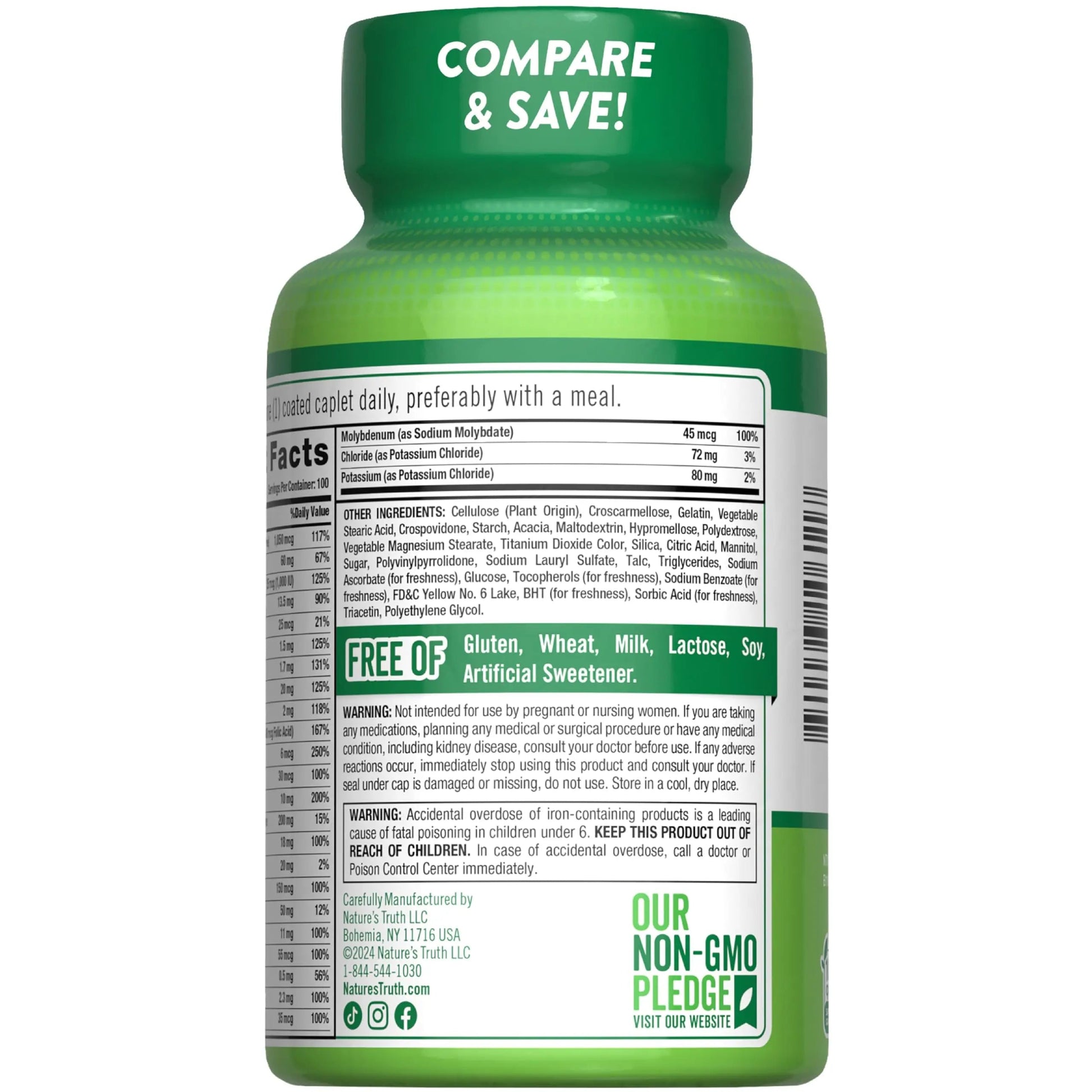 Nature's Truth Adult ABC Complete Multivitamin for Men and Women | 100 Caplets | Non-GMO & Gluten Free Nature's Truth buy supplements canada