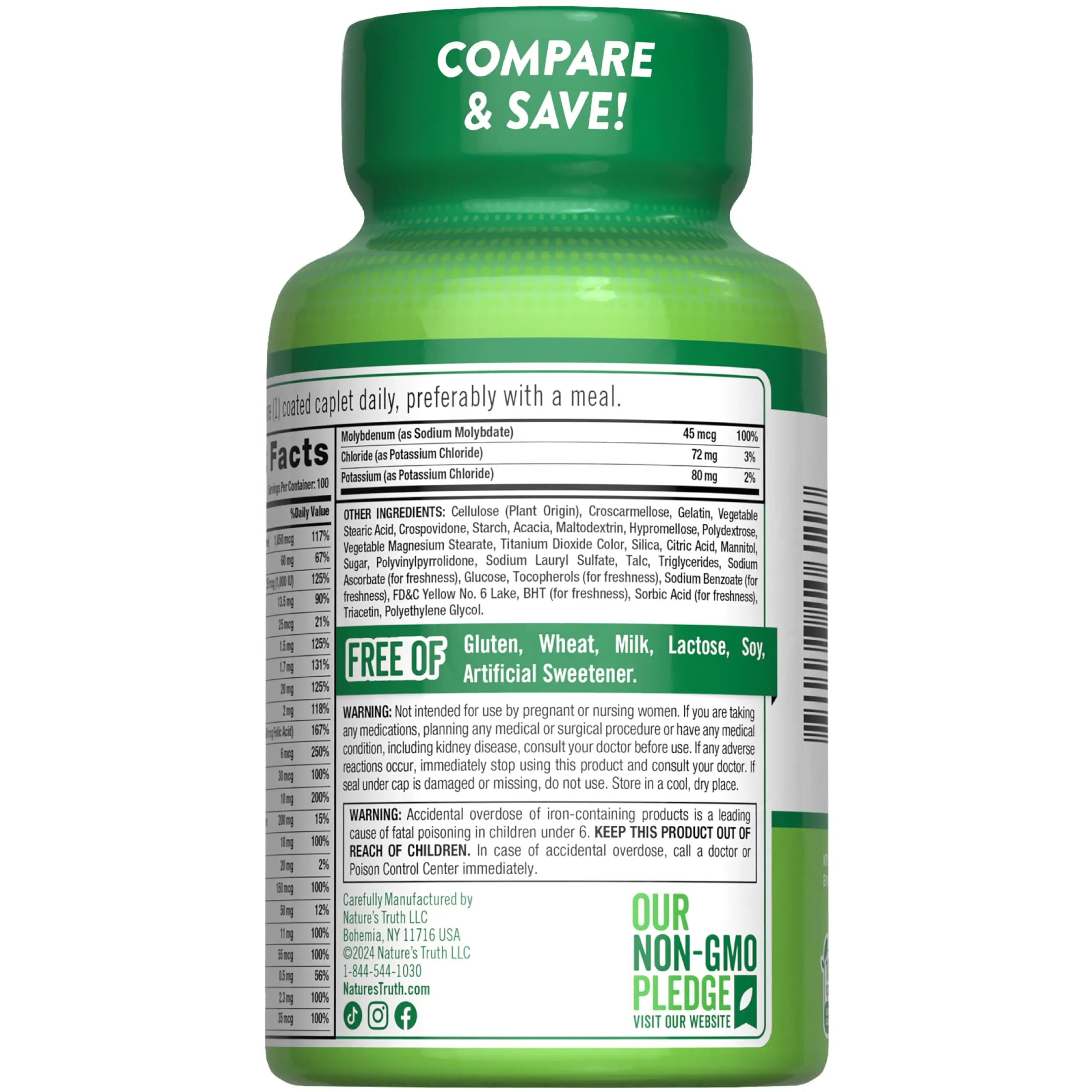 Nature's Truth Adult ABC Complete Multivitamin for Men and Women | 100 Caplets | Non-GMO & Gluten Free Nature's Truth buy supplements canada