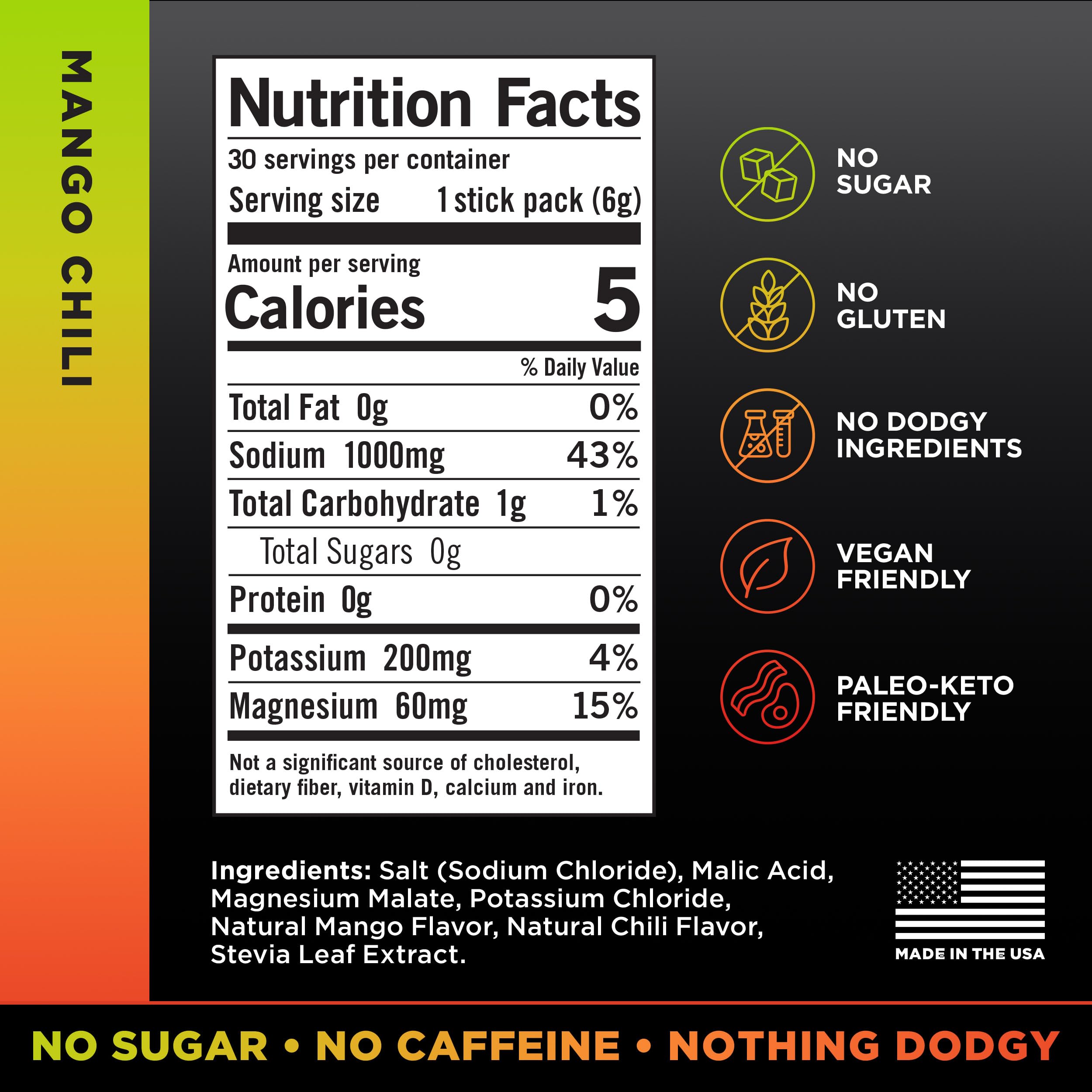 LMNT Zero Sugar Electrolytes - Mango Chili Salt | Drink Mix | 30 Count Drink LMNT buy supplements canada